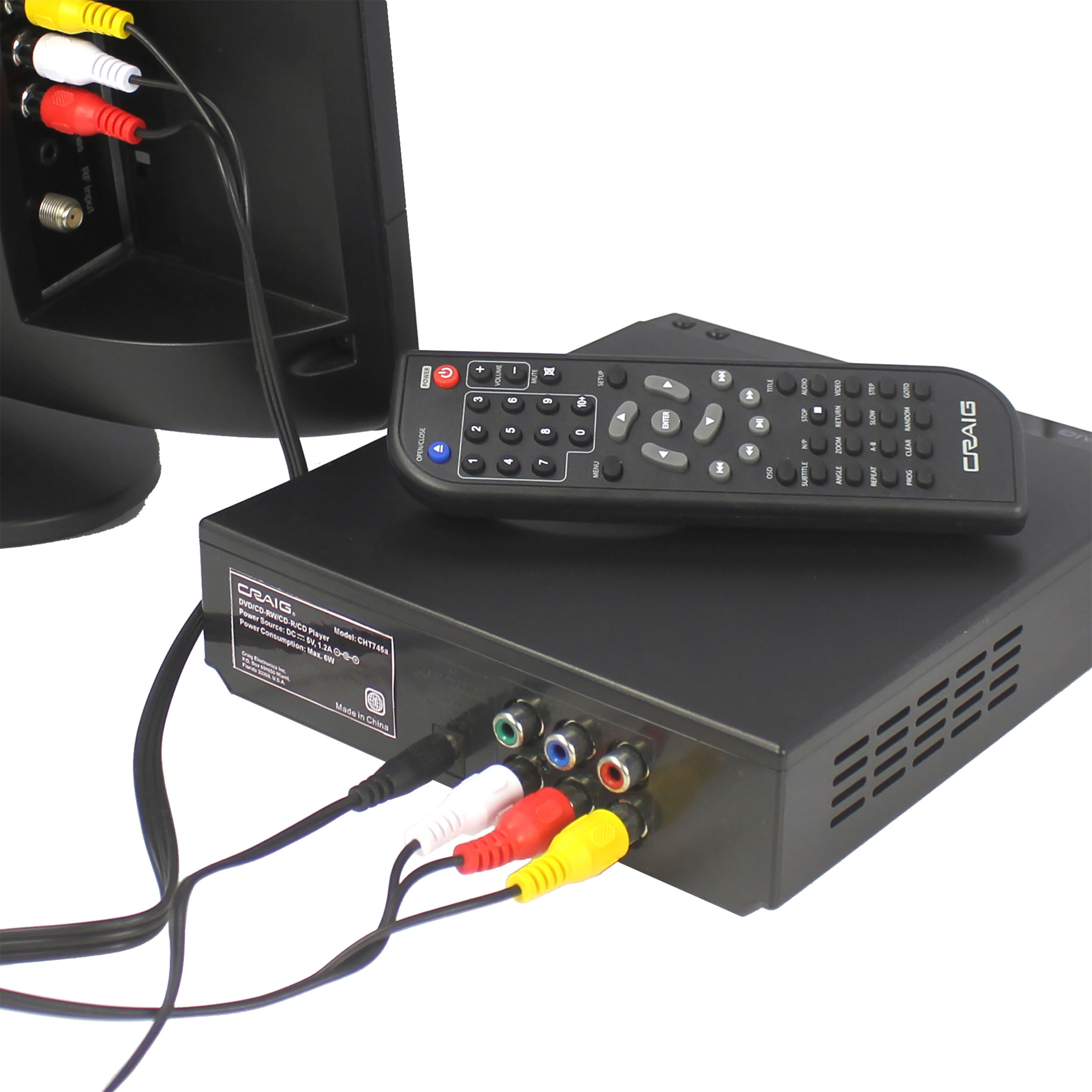 Craig CVD512a Compact DVD Player with Remote in Black | eBay