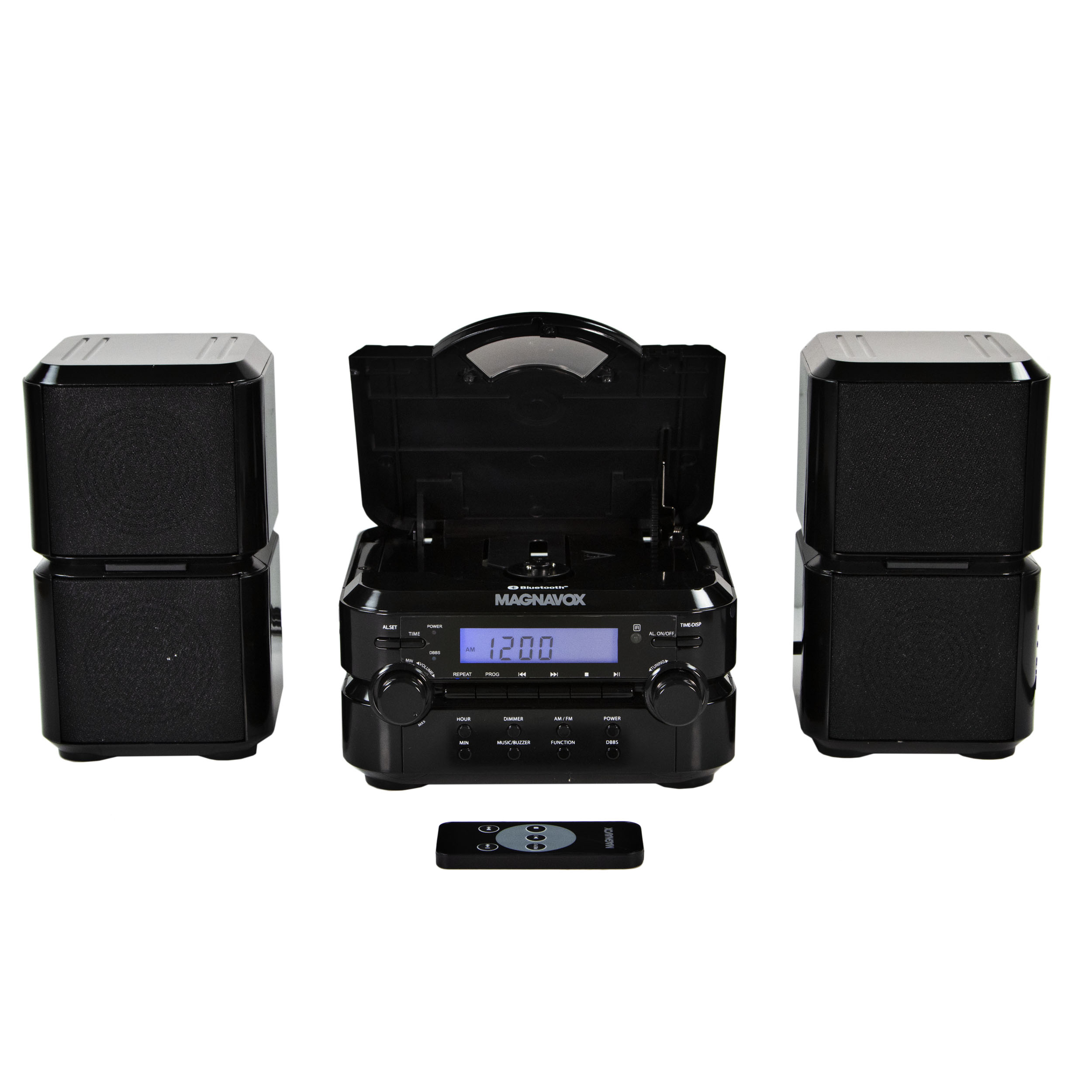 Magnavox MM435BK Compact CD Shelf System with AM/FM, Bluetooth