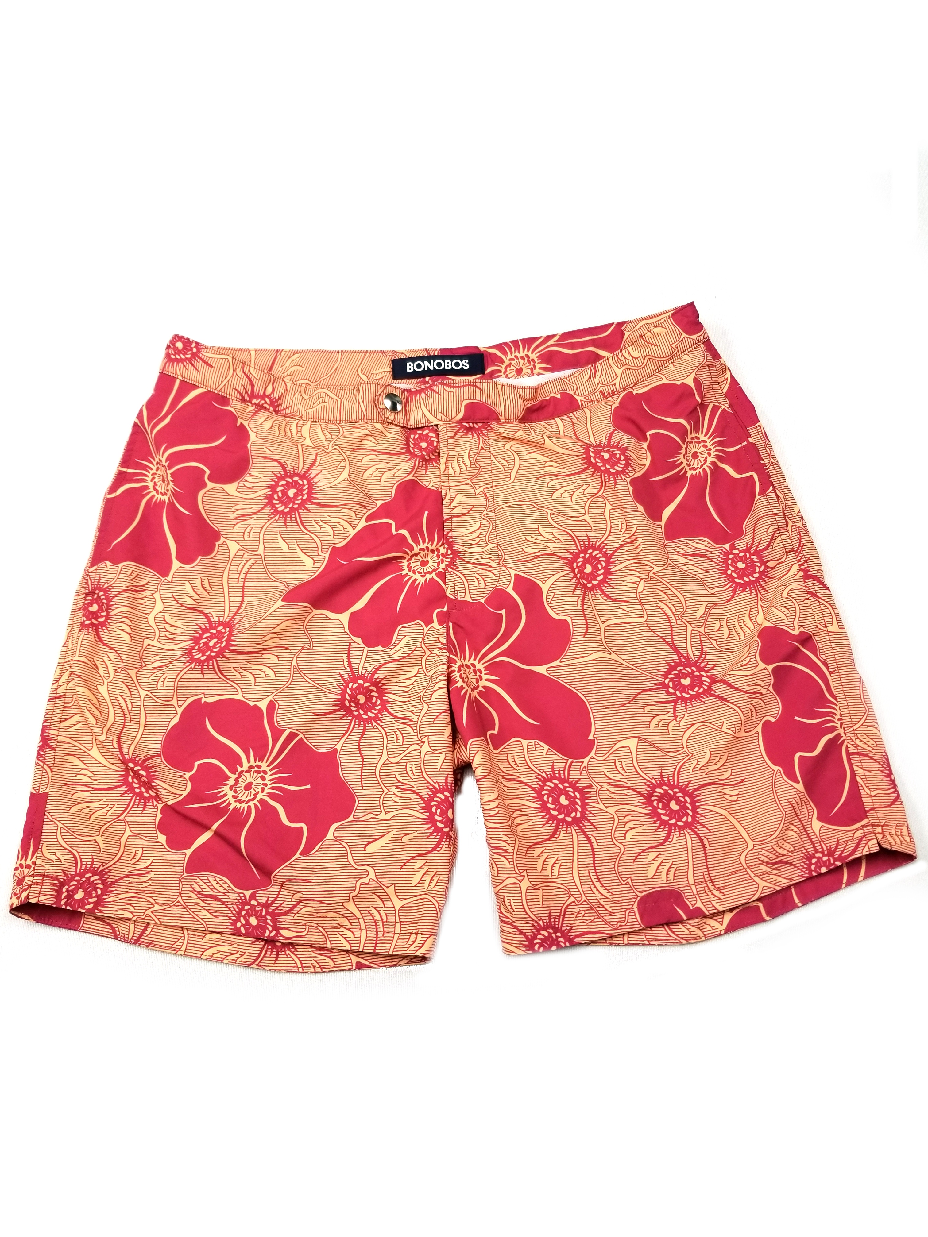 New Mens Bonobos Swim Trunks Swimsuit Size Medium 9inch Inseam Floral