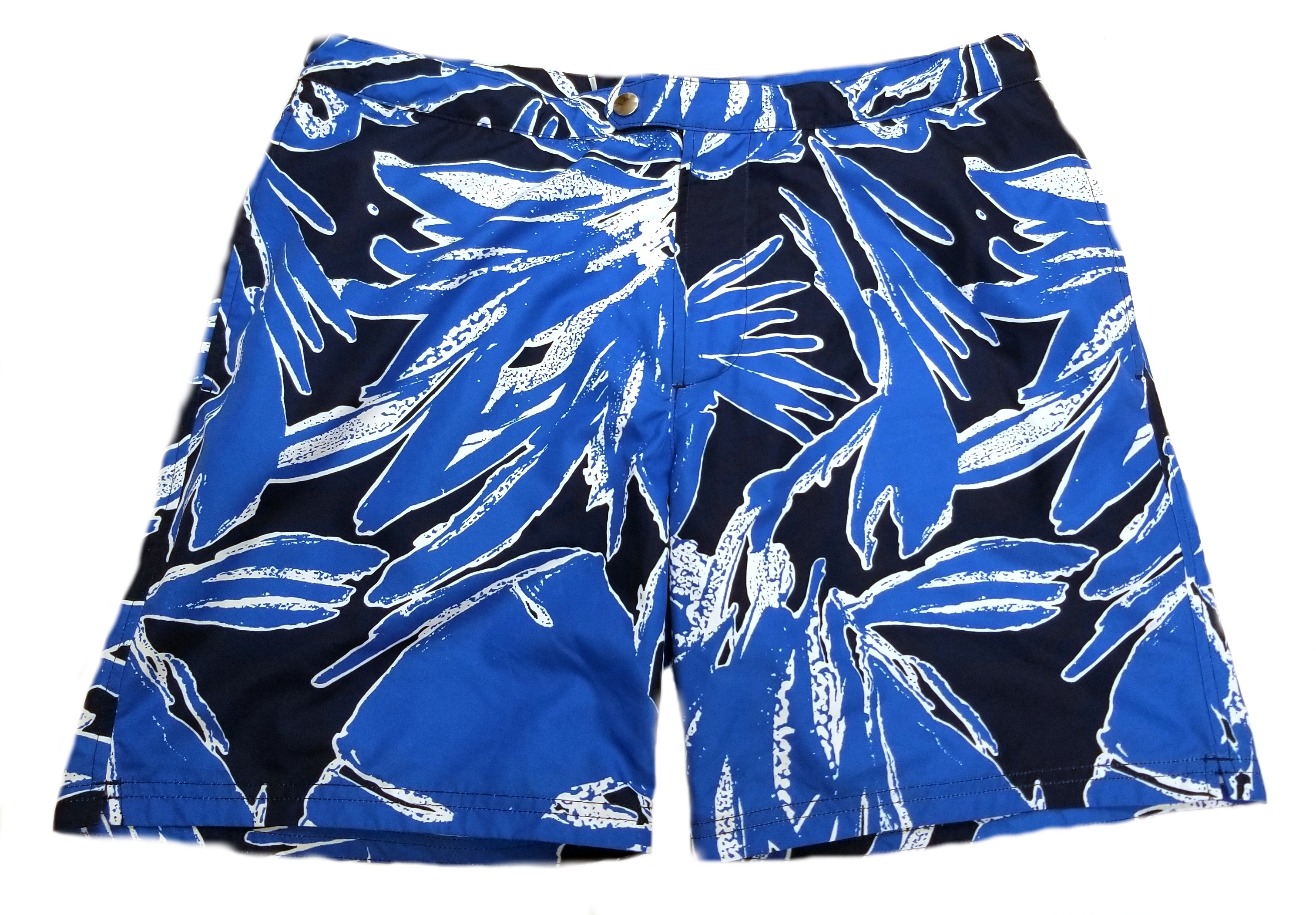 New Mens Bonobos Swim Trunks Swimsuit size 32 7-inch inseam navy blue orange