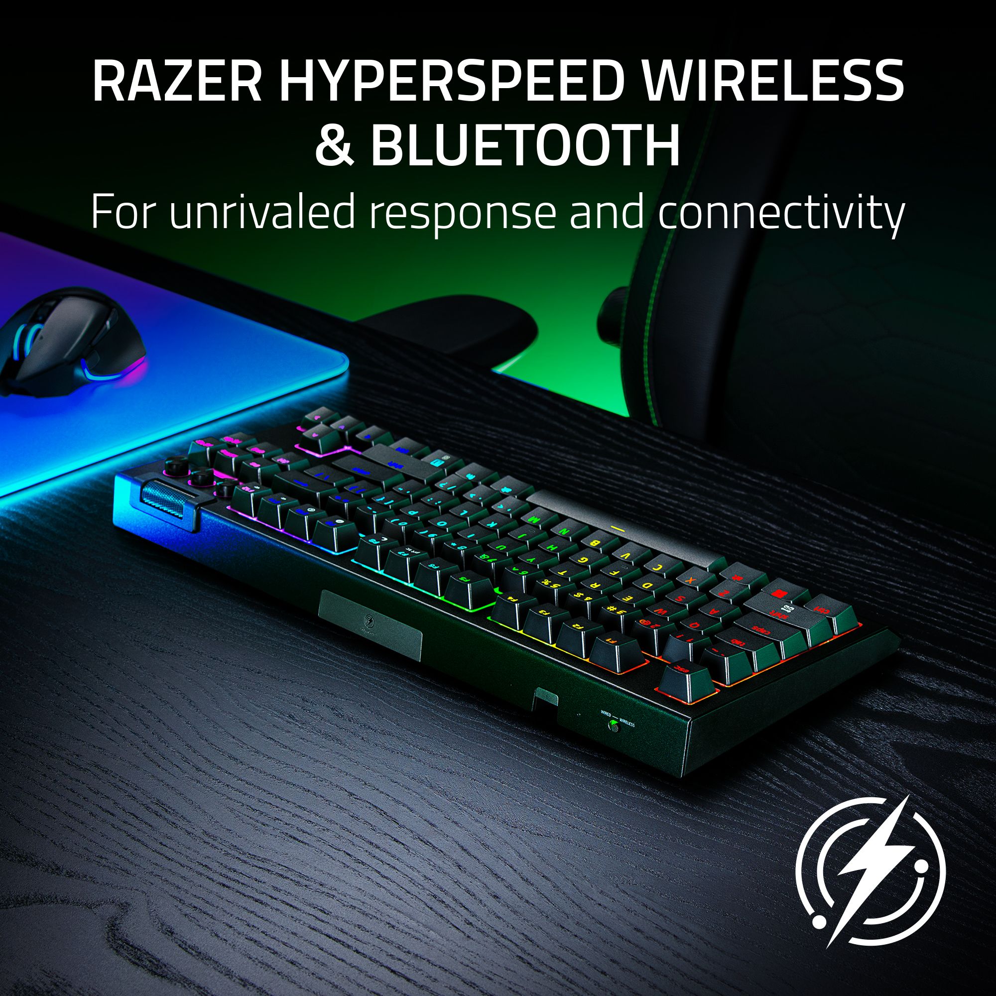 Razer BlackWidow V4 Tenkeyless HyperSpeed Wireless Hot-swappable