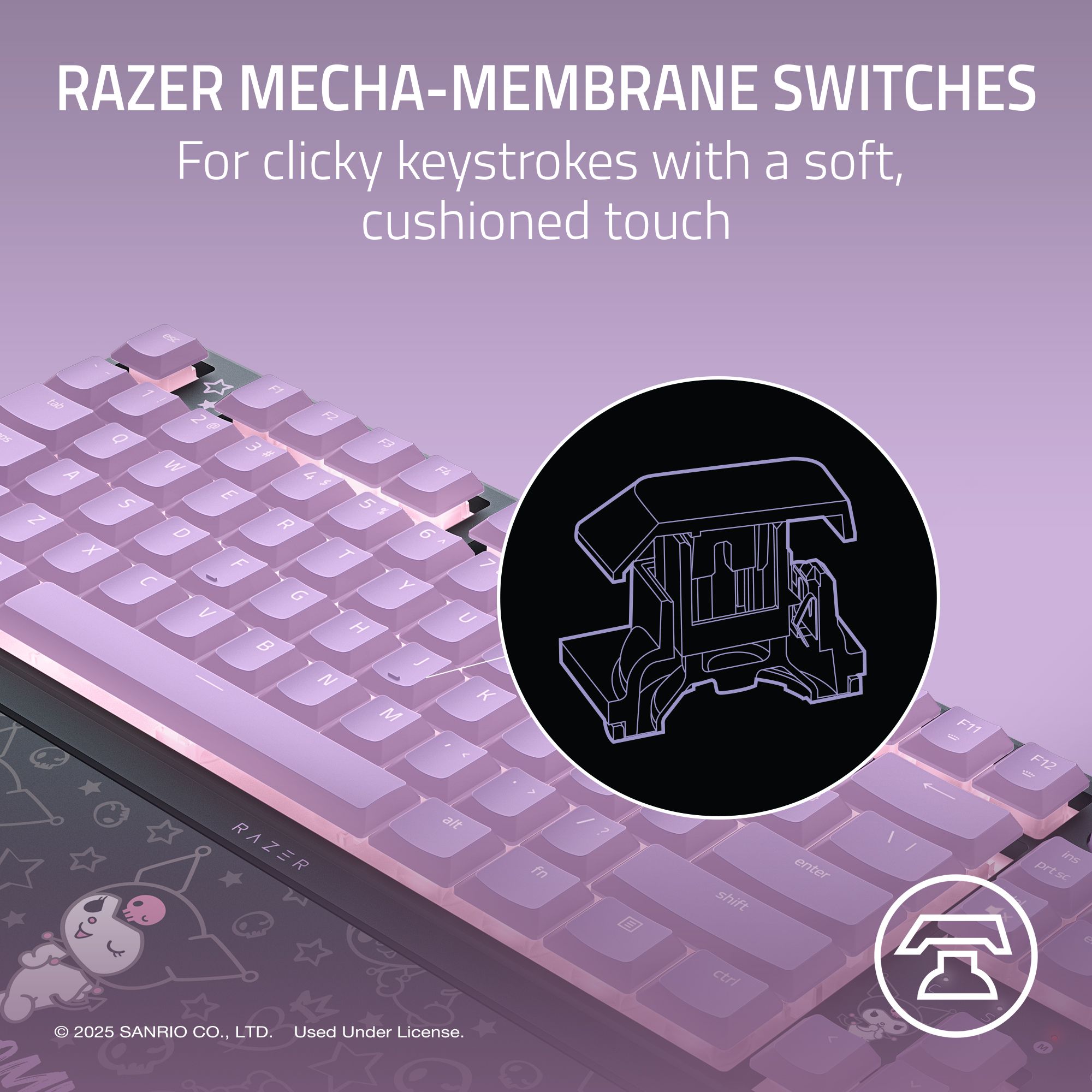 Razer Ornata V3 Tenkeyless - Low Profile Gaming Keyboard US Layout