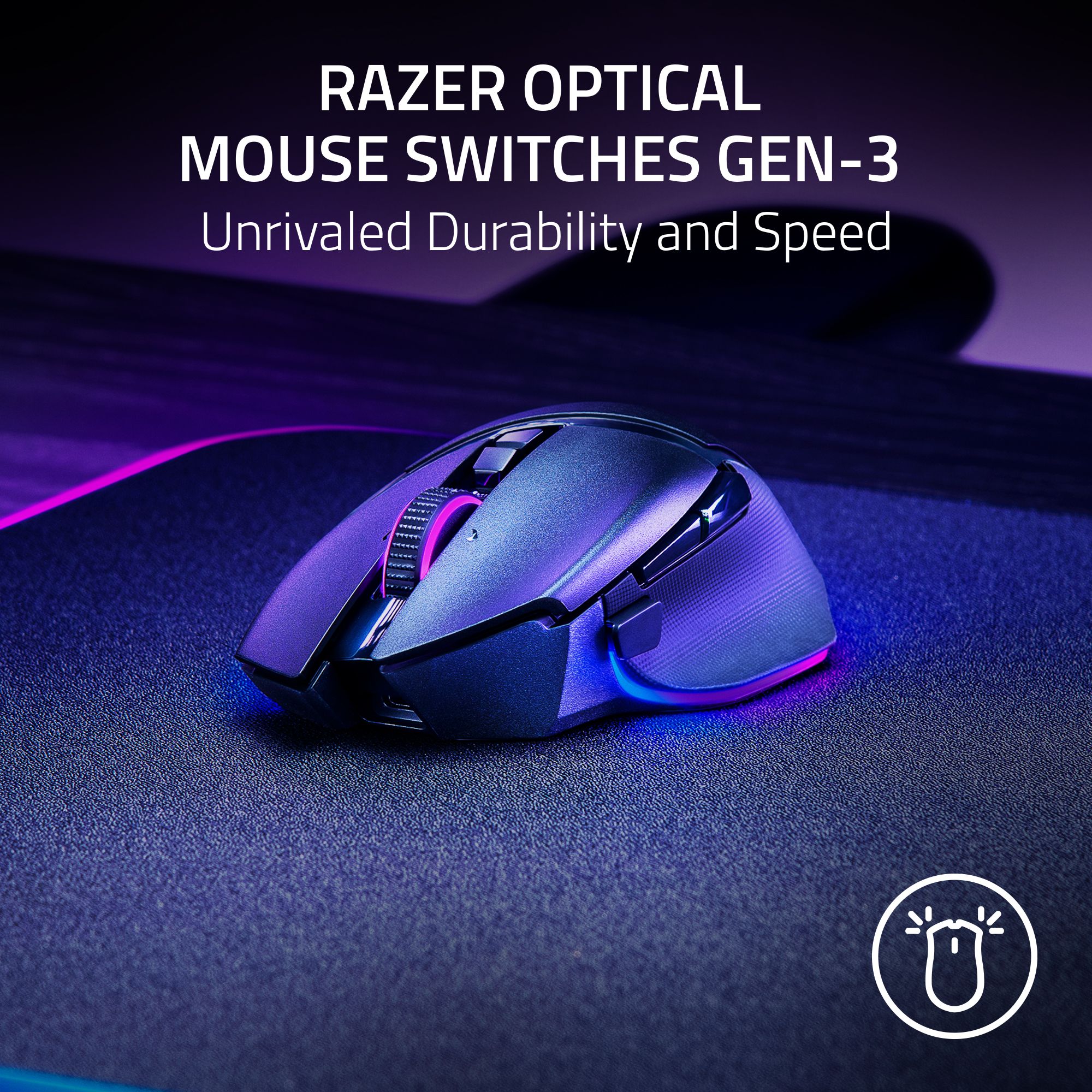 Razer Basilisk V3 Pro 35K kabellose ergonomische RGB Gaming Maus schwarz - Bild 7 von 8