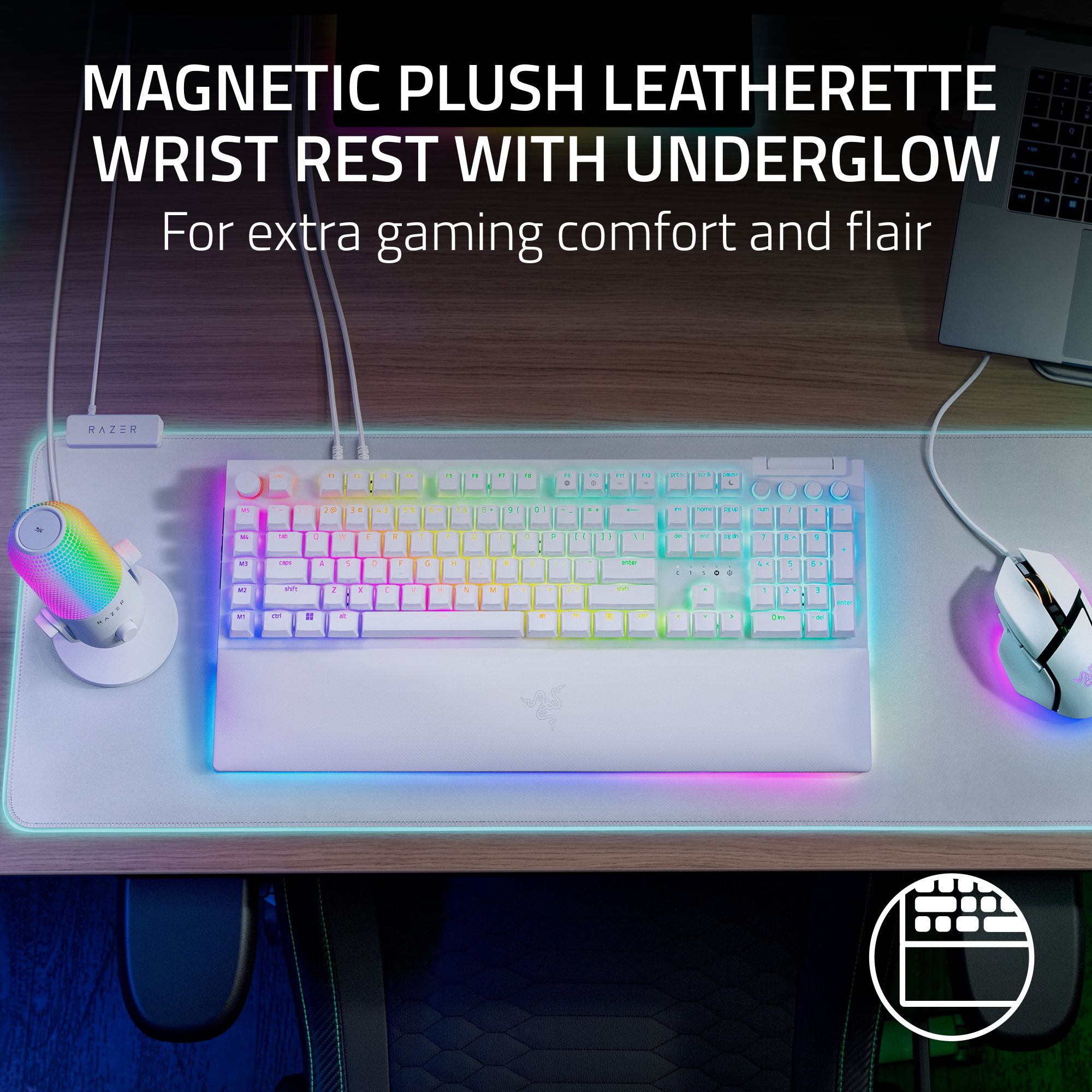 Razer BlackWidow V4 Pro Mechanische Gaming Tastatur mit Razer Chroma™ RGB Grün - Bild 5 von 8