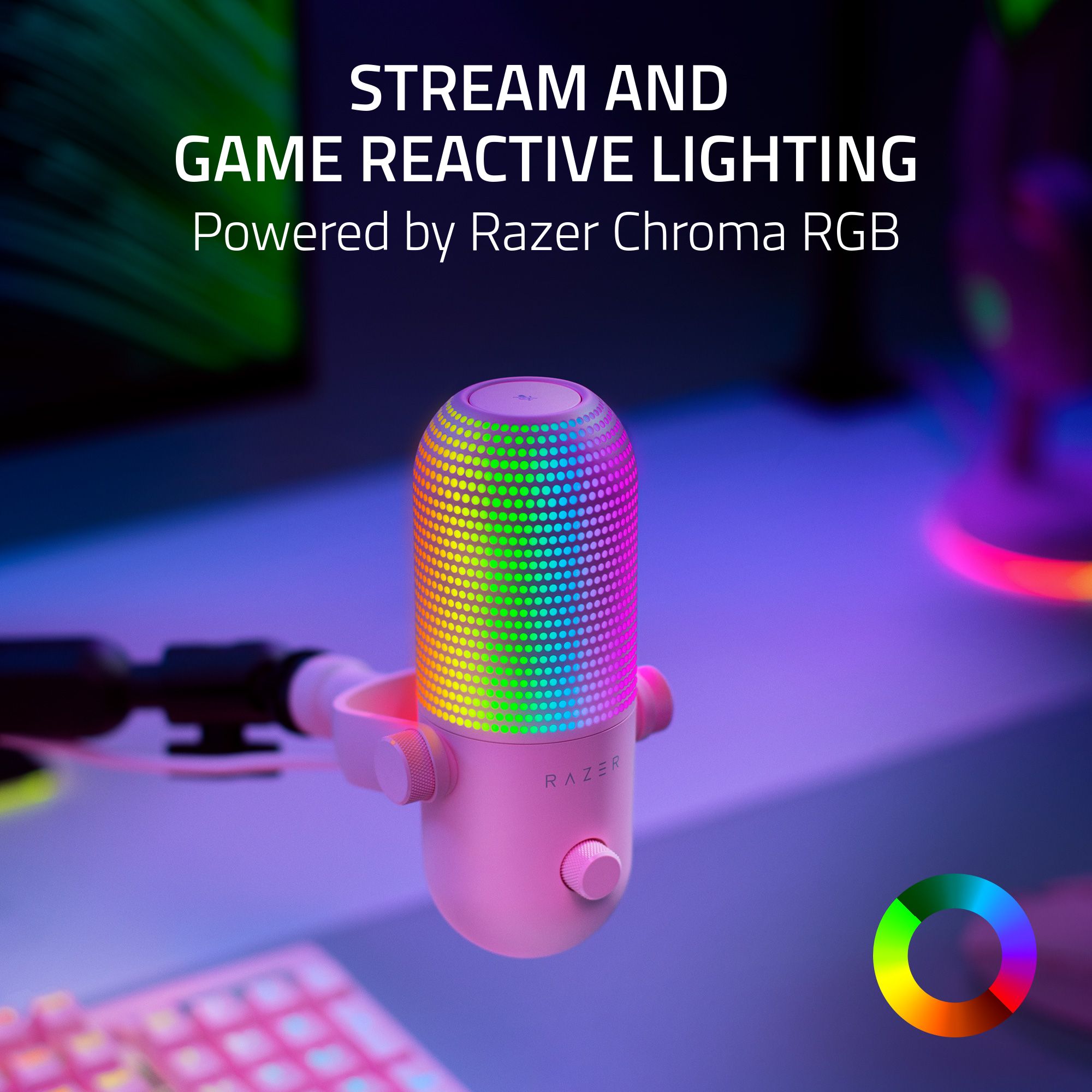 Razer Seiren V3 Chroma - Mikrofon USB RGB z Tap-to-Mute - Zdjęcie 11 z 24