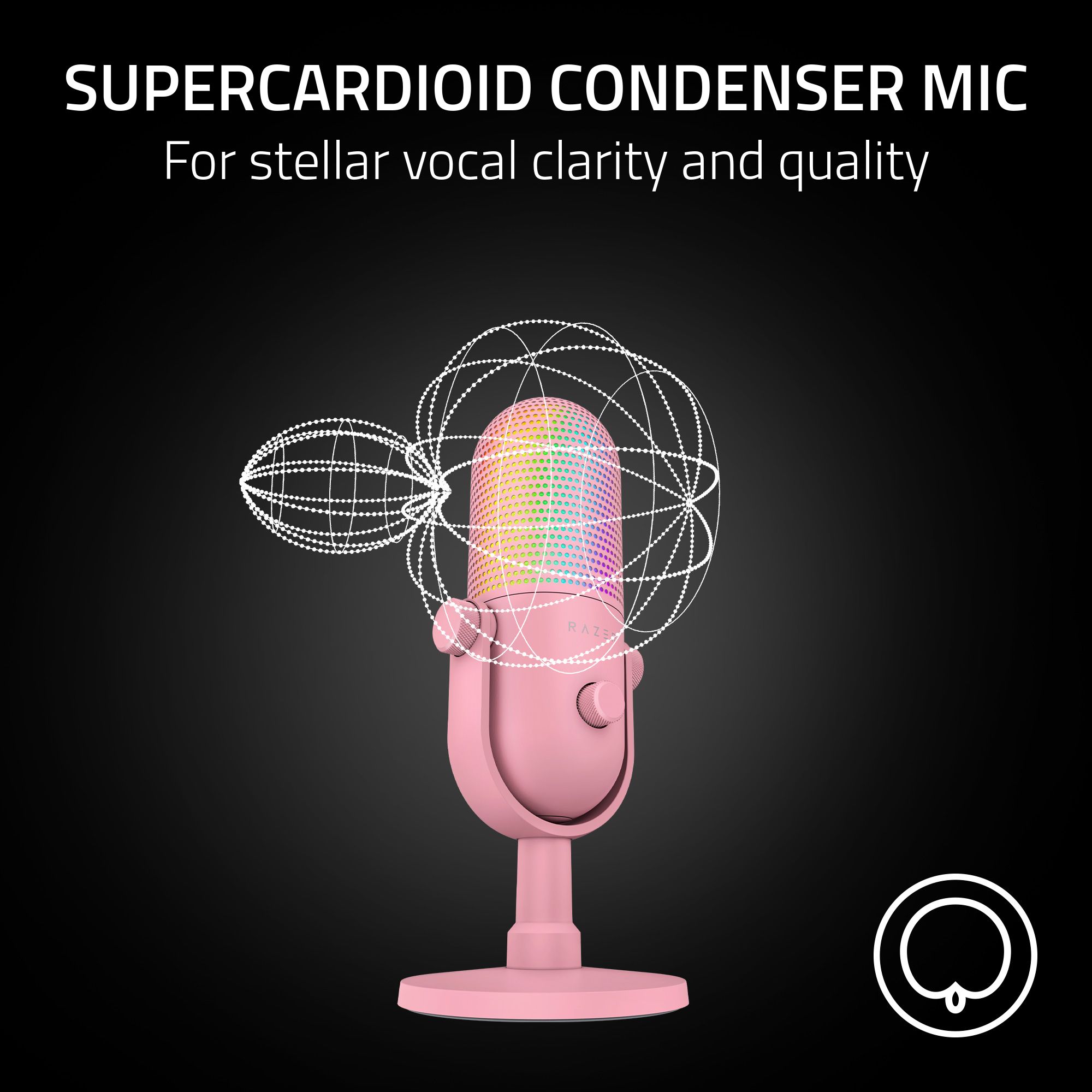 Razer Seiren V3 Chroma - Mikrofon USB RGB z Tap-to-Mute - Zdjęcie 13 z 24