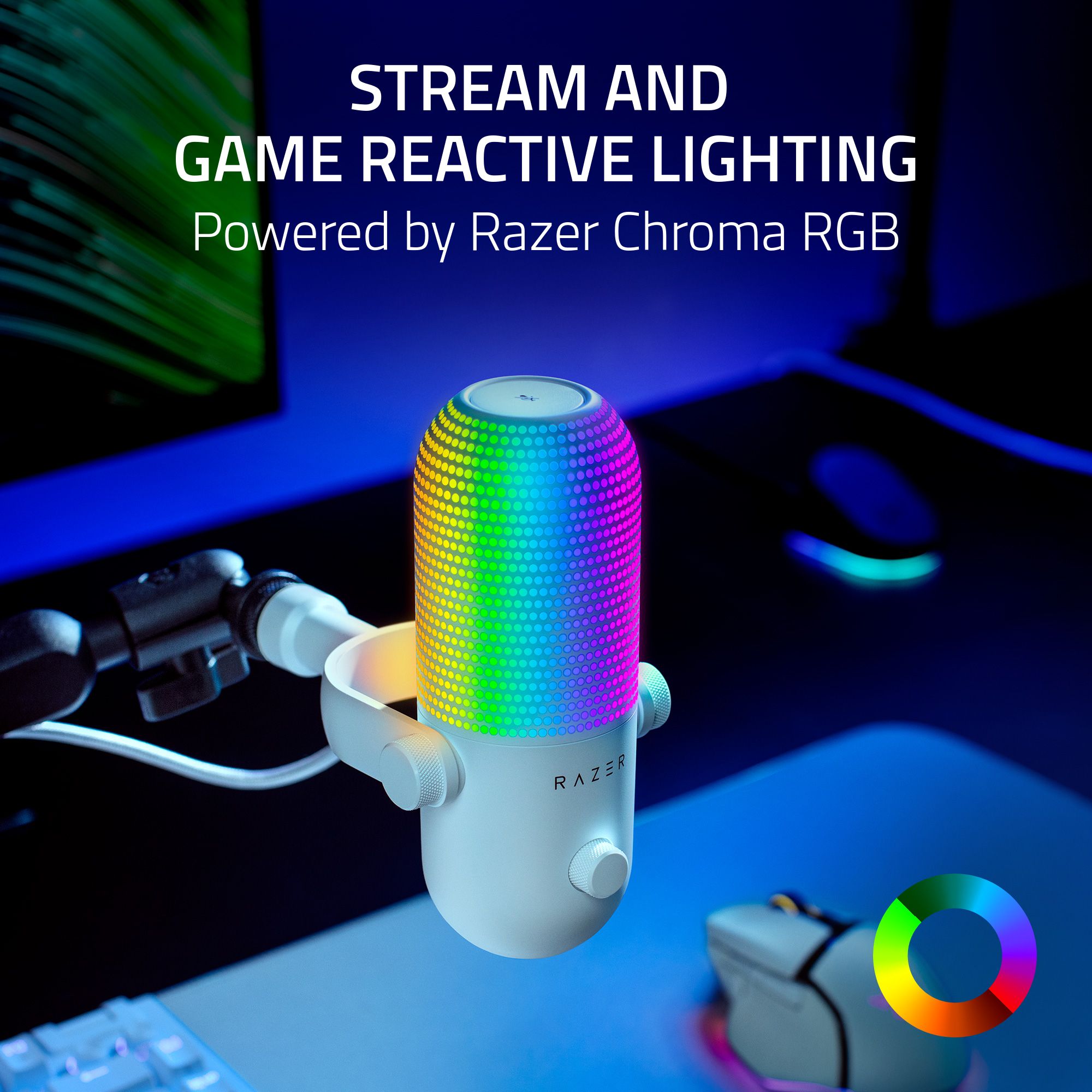 Razer Seiren V3 Chroma - Mikrofon USB RGB z Tap-to-Mute - Zdjęcie 19 z 24