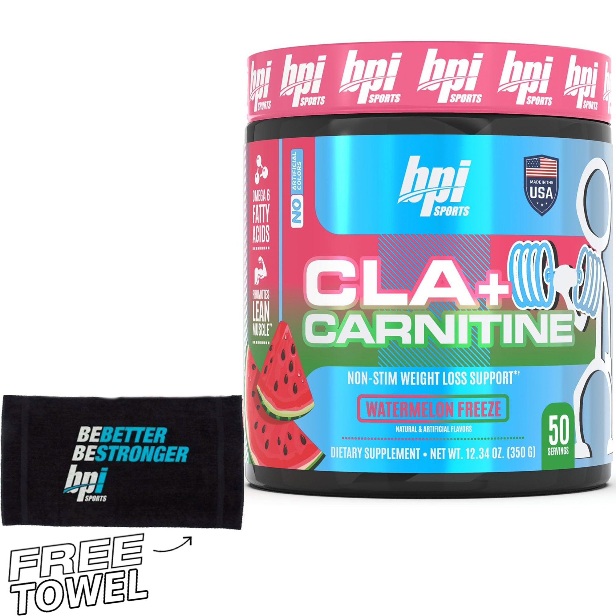 bpi cla l carnitine BPI Health CLA + Carnitine 50 Servings Non-Stim Formula w TOWEL [PICK  FLAVOR]