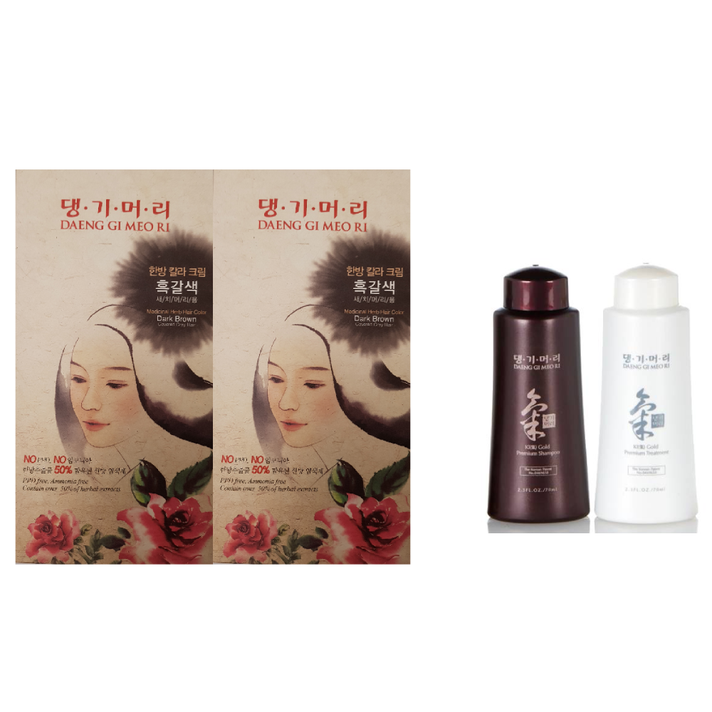 Daeng Gi Meo Ri Hair Color 2 Pack + 70ml Shampoo + 70ml Treatment
