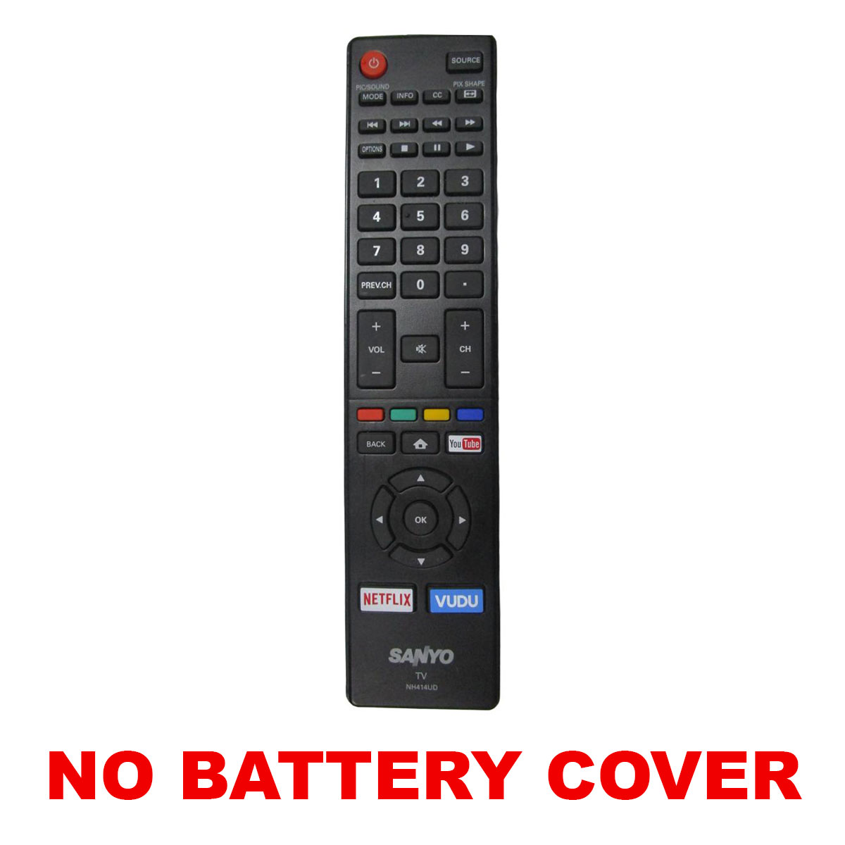 OEM Sanyo TV Remote Control for NH414UD (No Cover) eBay