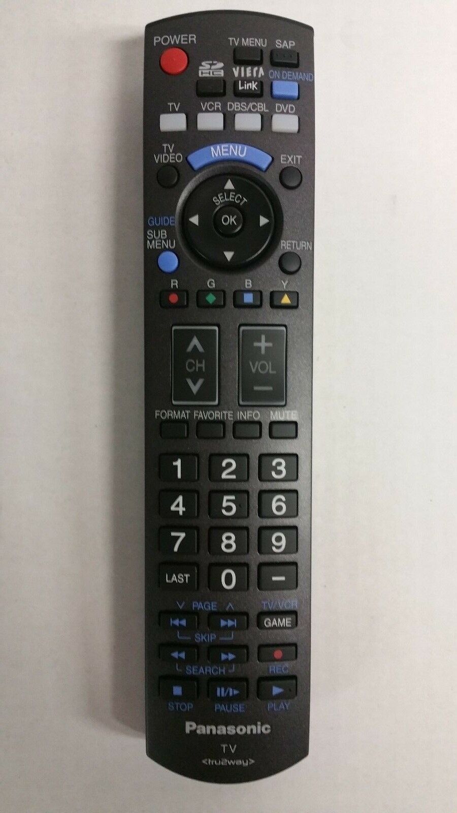 New Original Panasonic N2QAYB000178 TV Remote Control