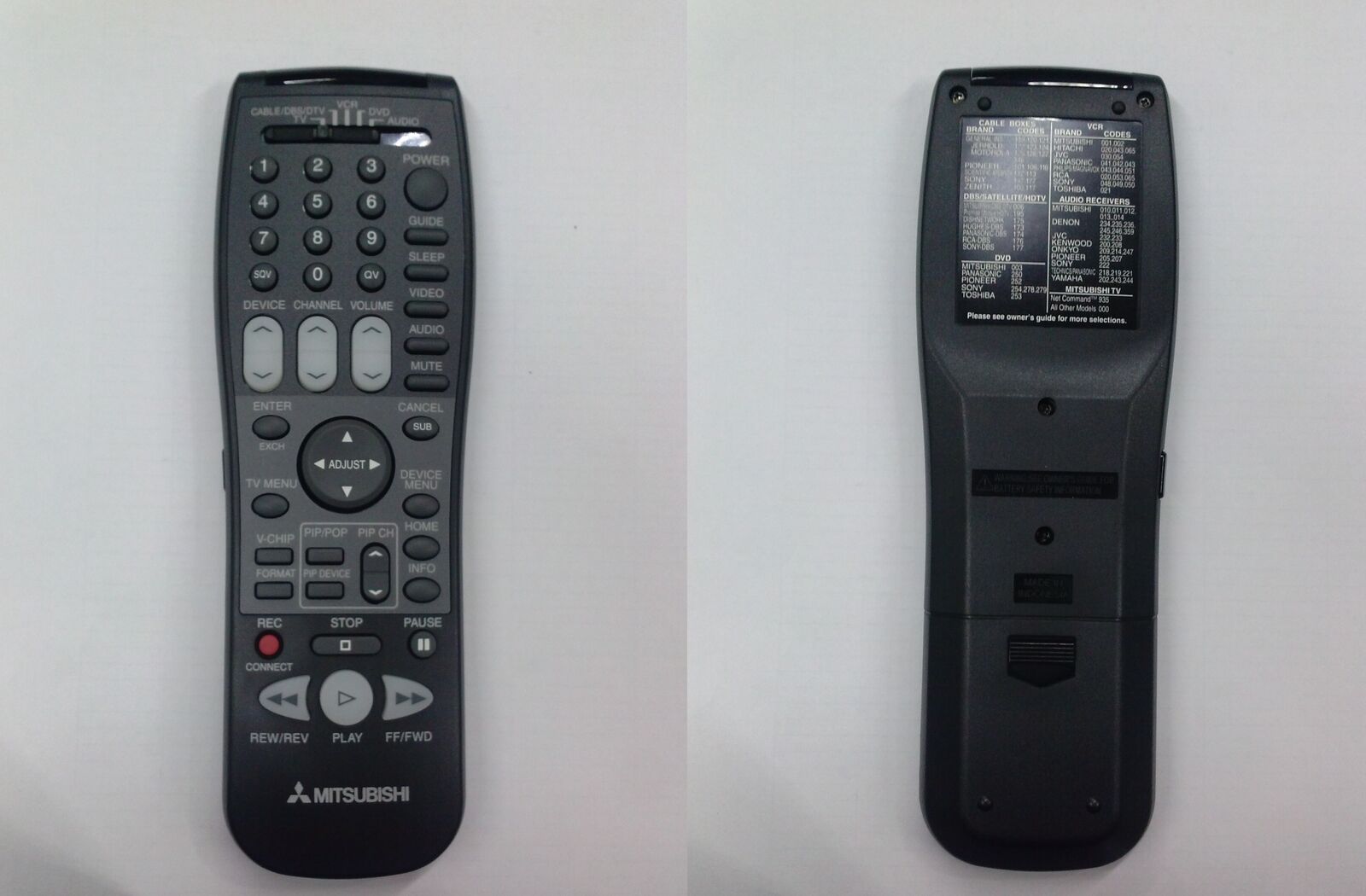 WS65513 TV Remote Control WS65511 New Original Mitsubishi WS65411 WS65413