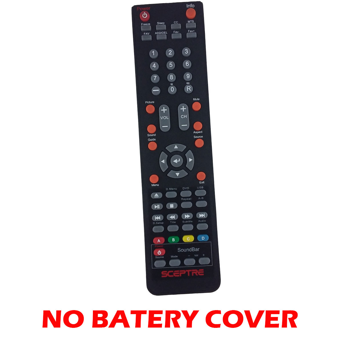 OEM SCEPTRE TV Remote Control for E165BDHD (No Cover) 9.99 PicClick