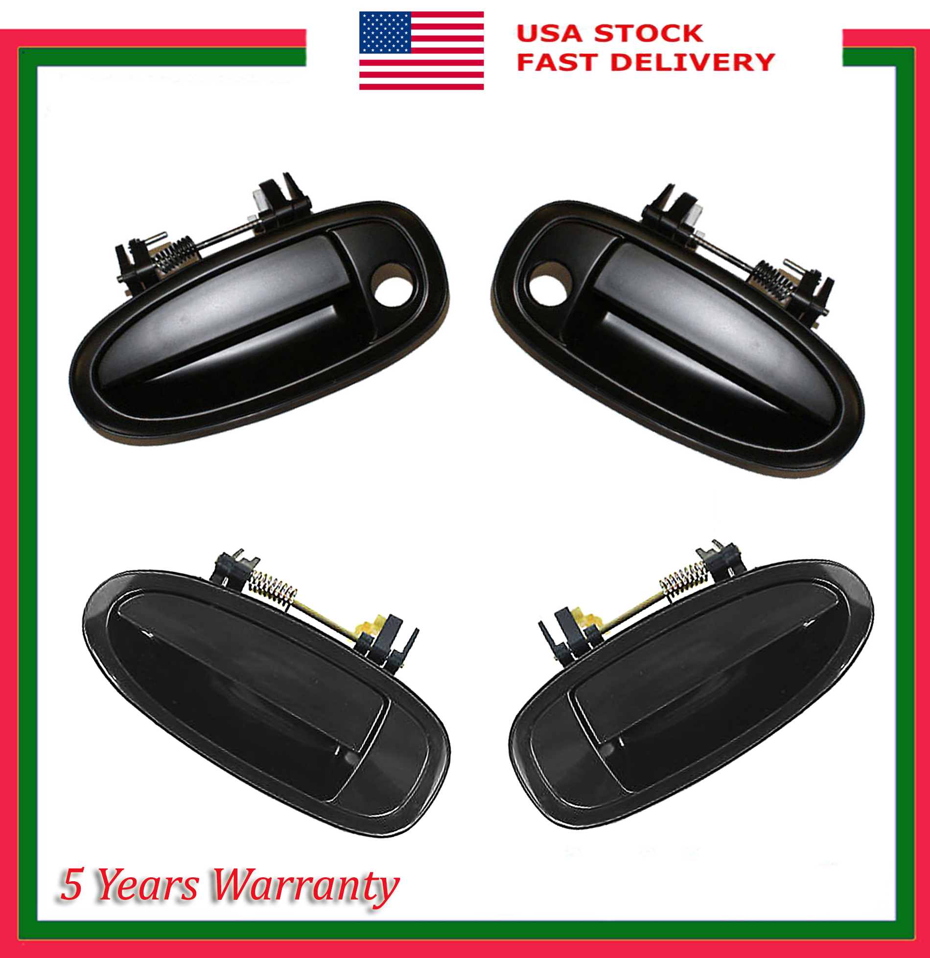 Set of 4PCS Outside Door Handle New For Toyota Avalon Non Painted 1995