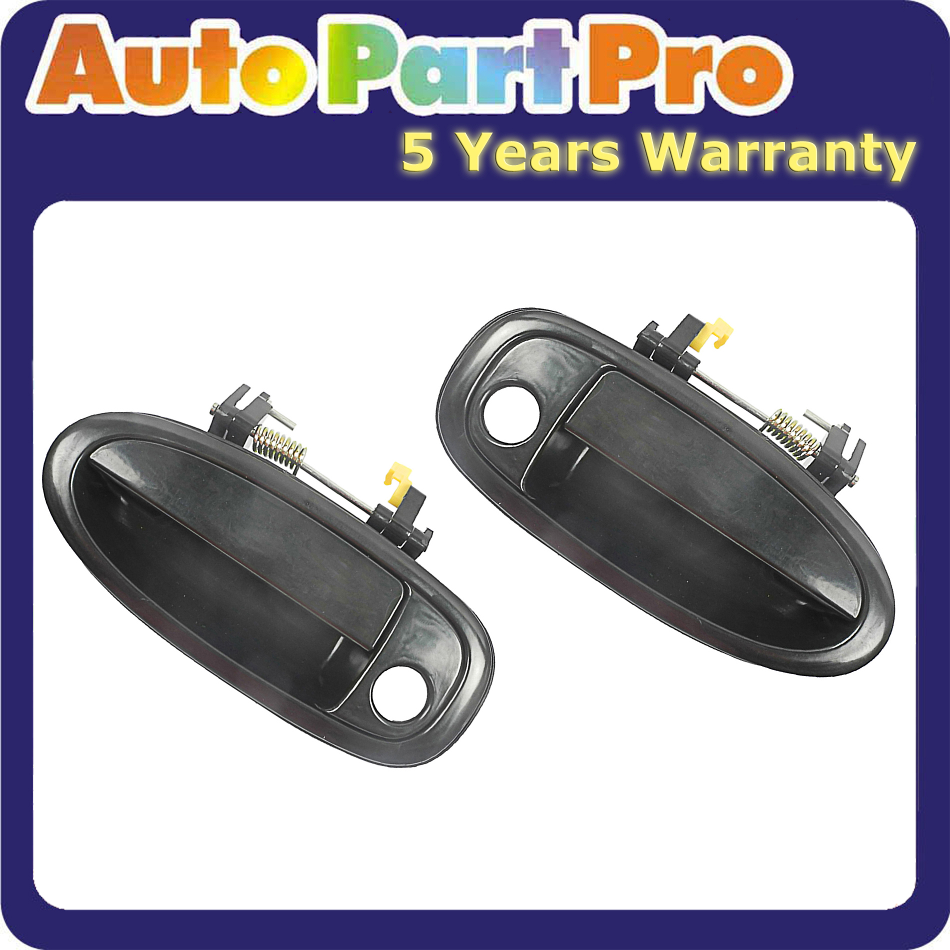 2PCS Door Handles Black Exterior Outside Outer Front Pair Set For 95-99 Avalon