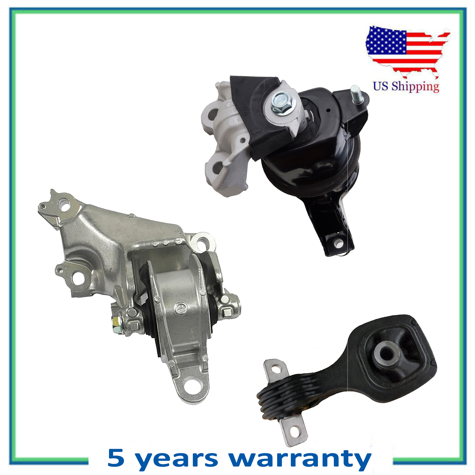 For 14-15 Honda Civic 1.8L Coupe 3PCS Engine Motor /& Automatic CVT Trans Mount