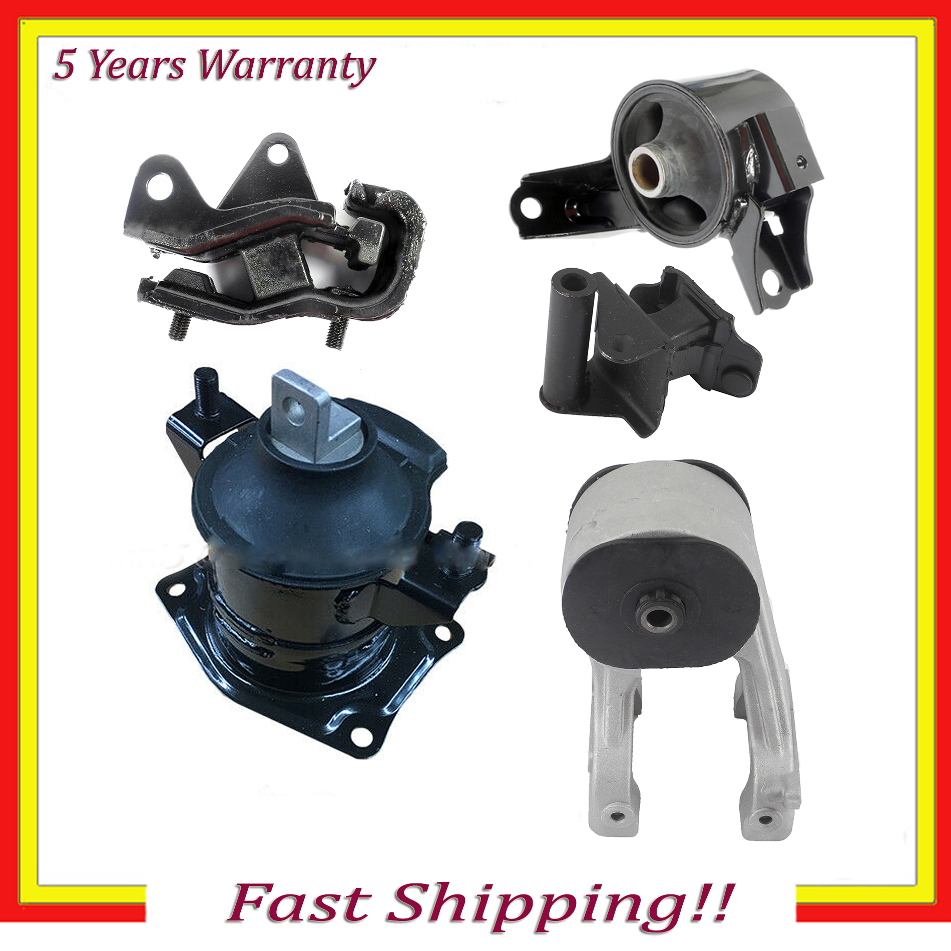 Motor Mount /& Trans Mount Set 5PCS for 2008-2010 Honda Odyssey 3.5L iVTEC Engine