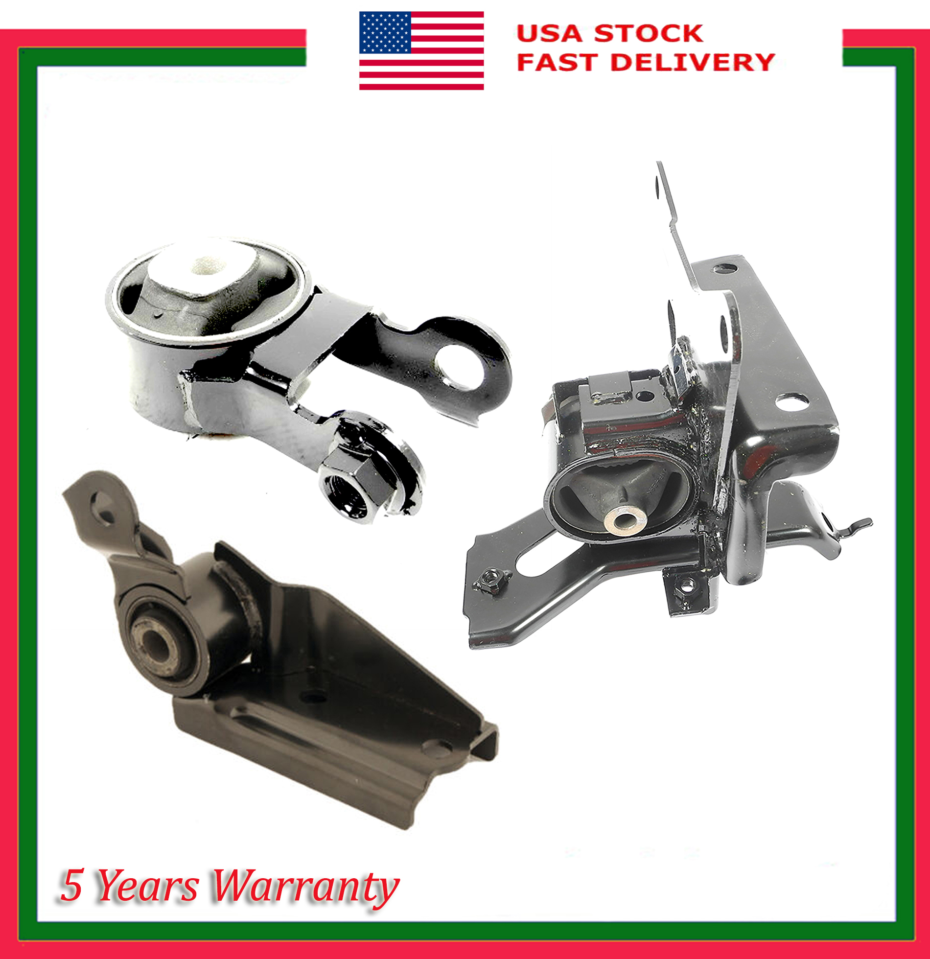 For 08-14 Scion xD 1.8 4237 62044 62087 Set 3PCS Engine Motor & Auto Trans Mount