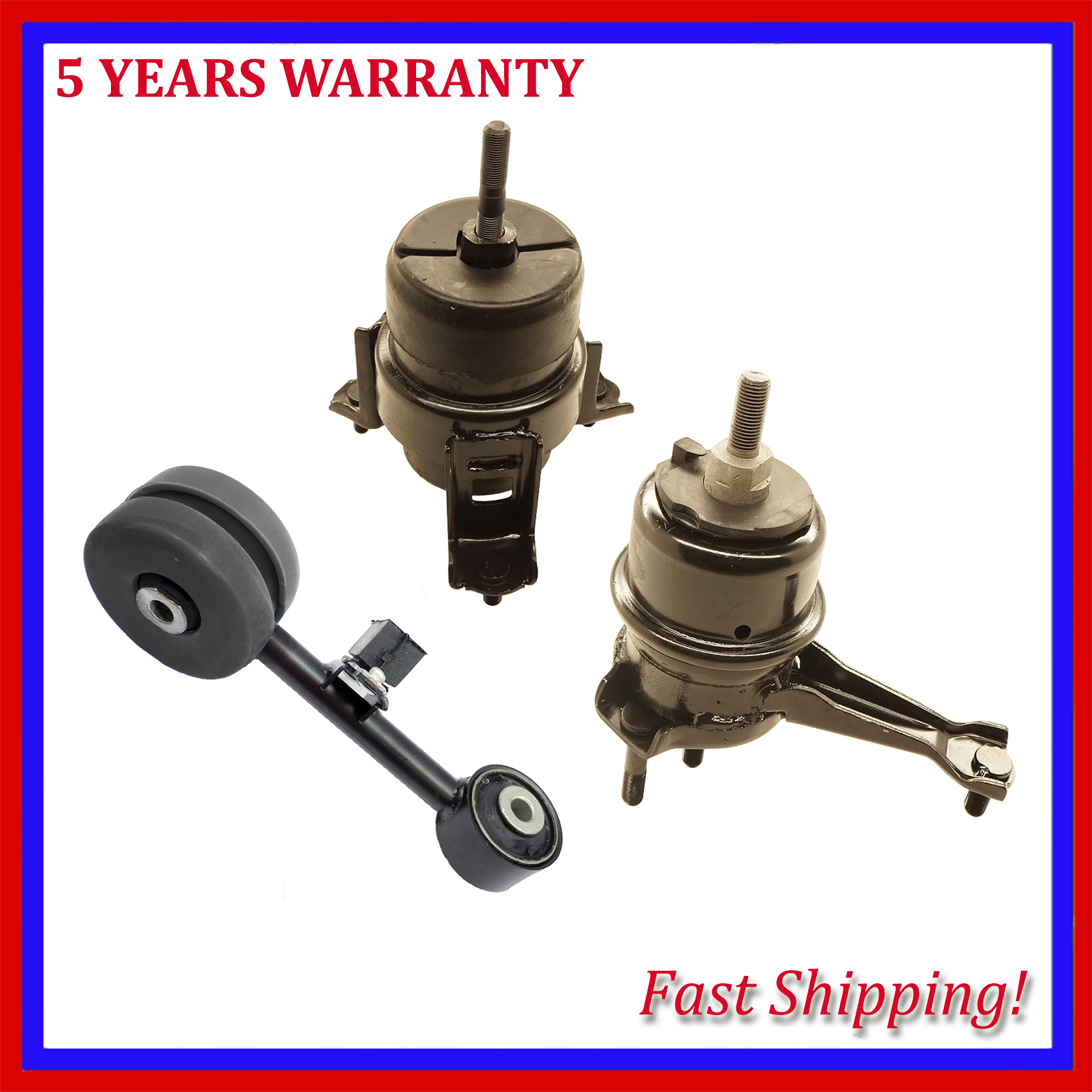 BRTEC Engine & Transmission Mount Set (5-Piece) For 2007-2011 Honda CR-V 2.4L 4WD