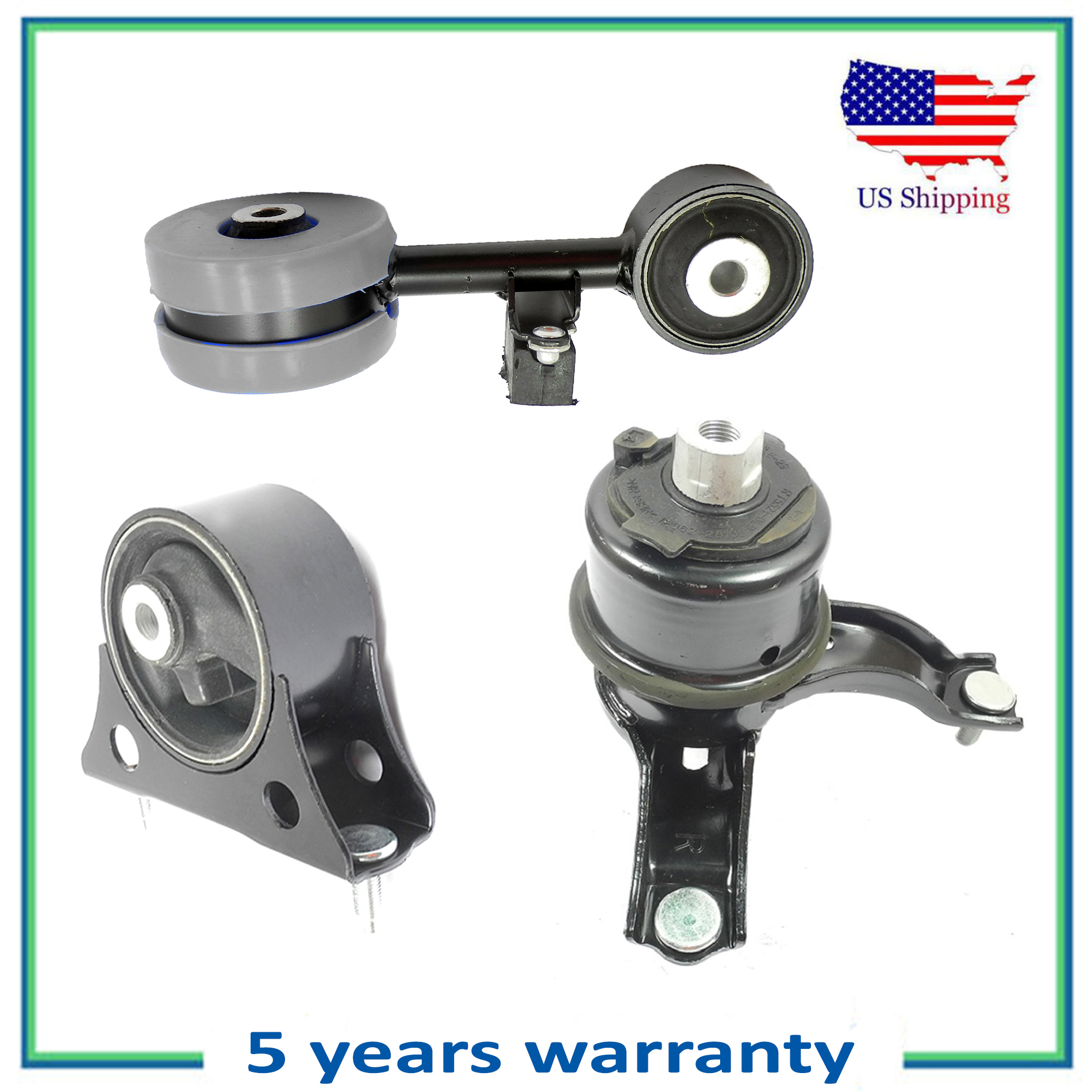 L982 Engine Motor /& Trans Mount Set 4pc for 2004-2007 Toyota Highlander 2.4L 4WD