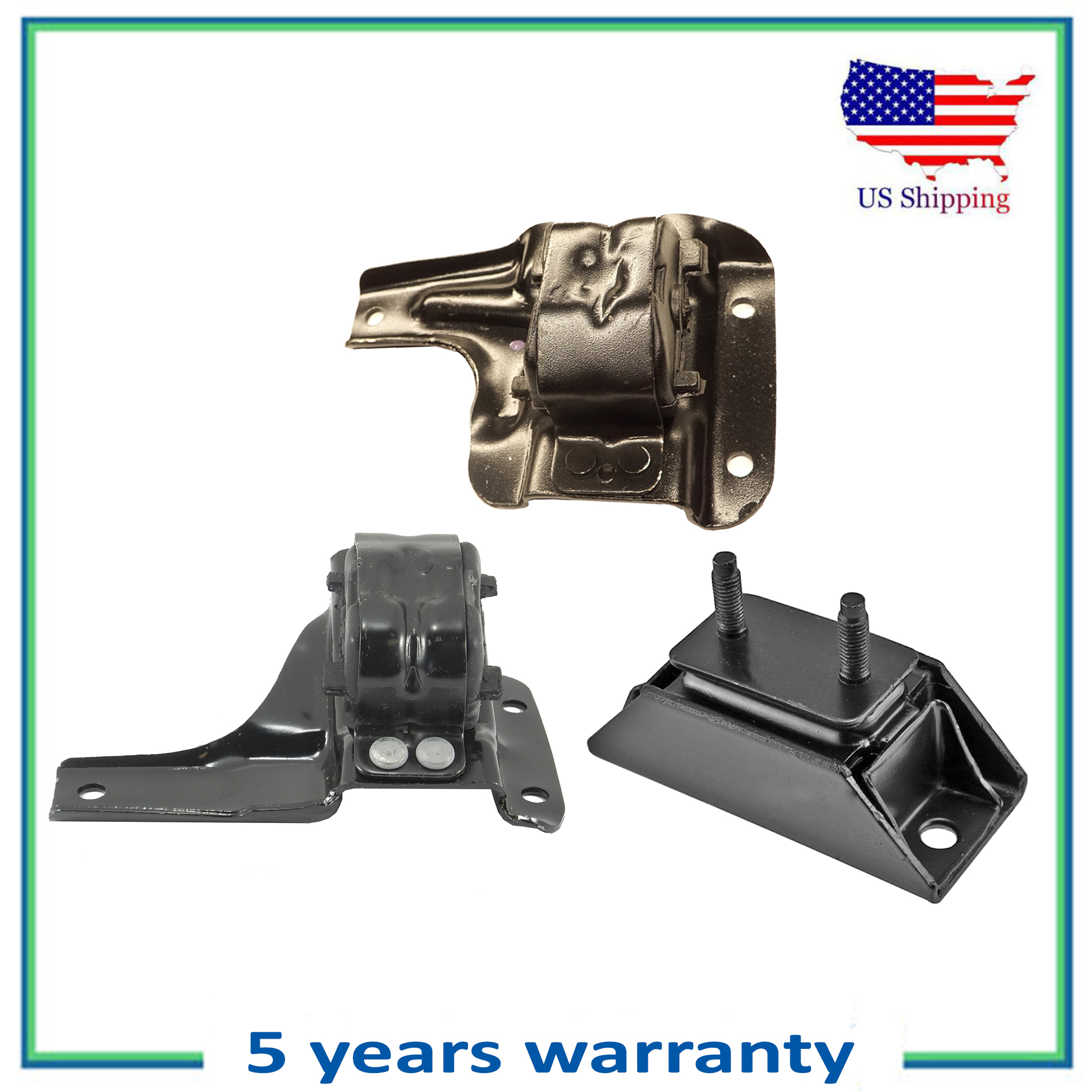 3PCS Engine Motor & Trans Mount For AT 9703 Ford F150 9799 Ford F250