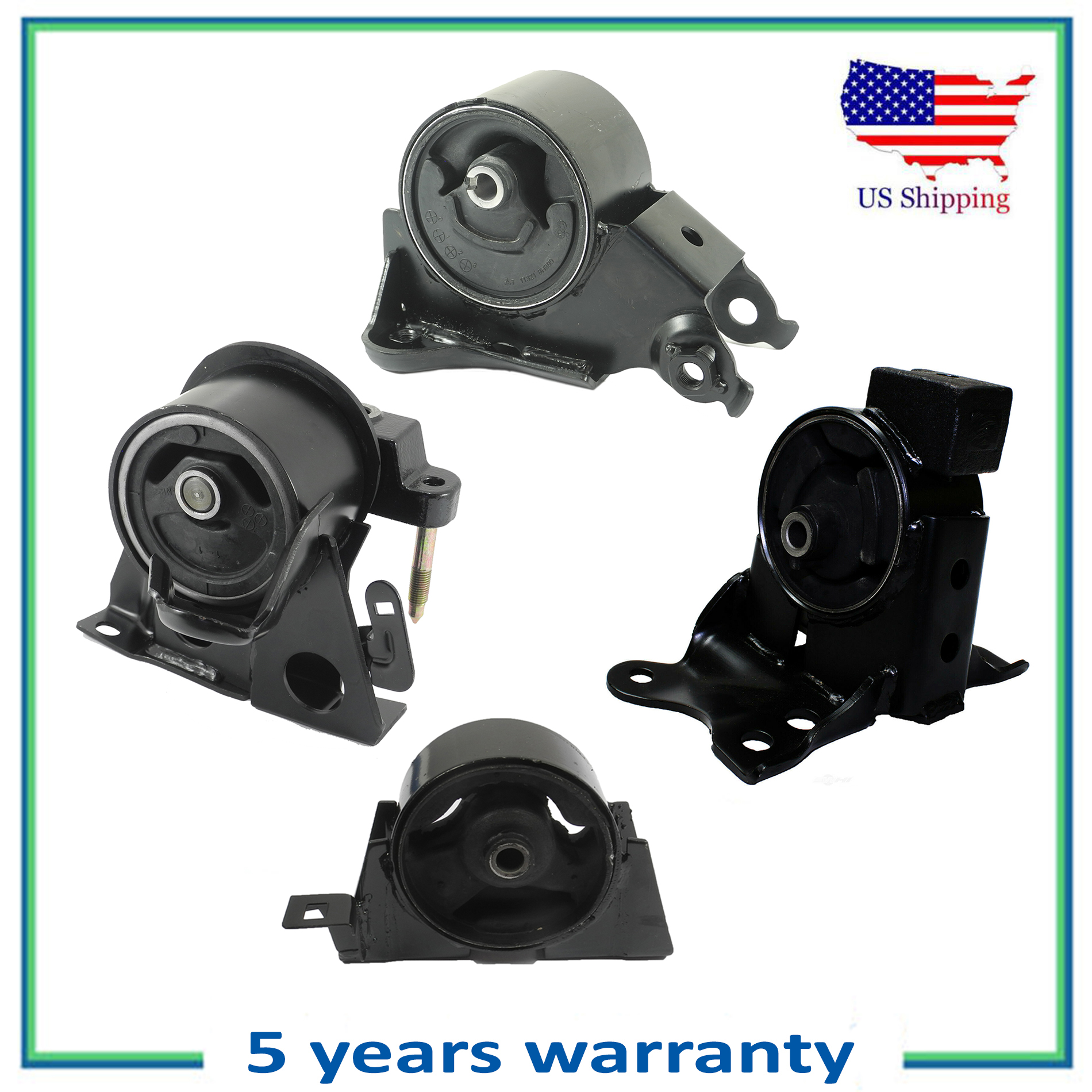 Set 4PCS Engine Motor & Transmission Mount For 20052006 Nissan XTrail
