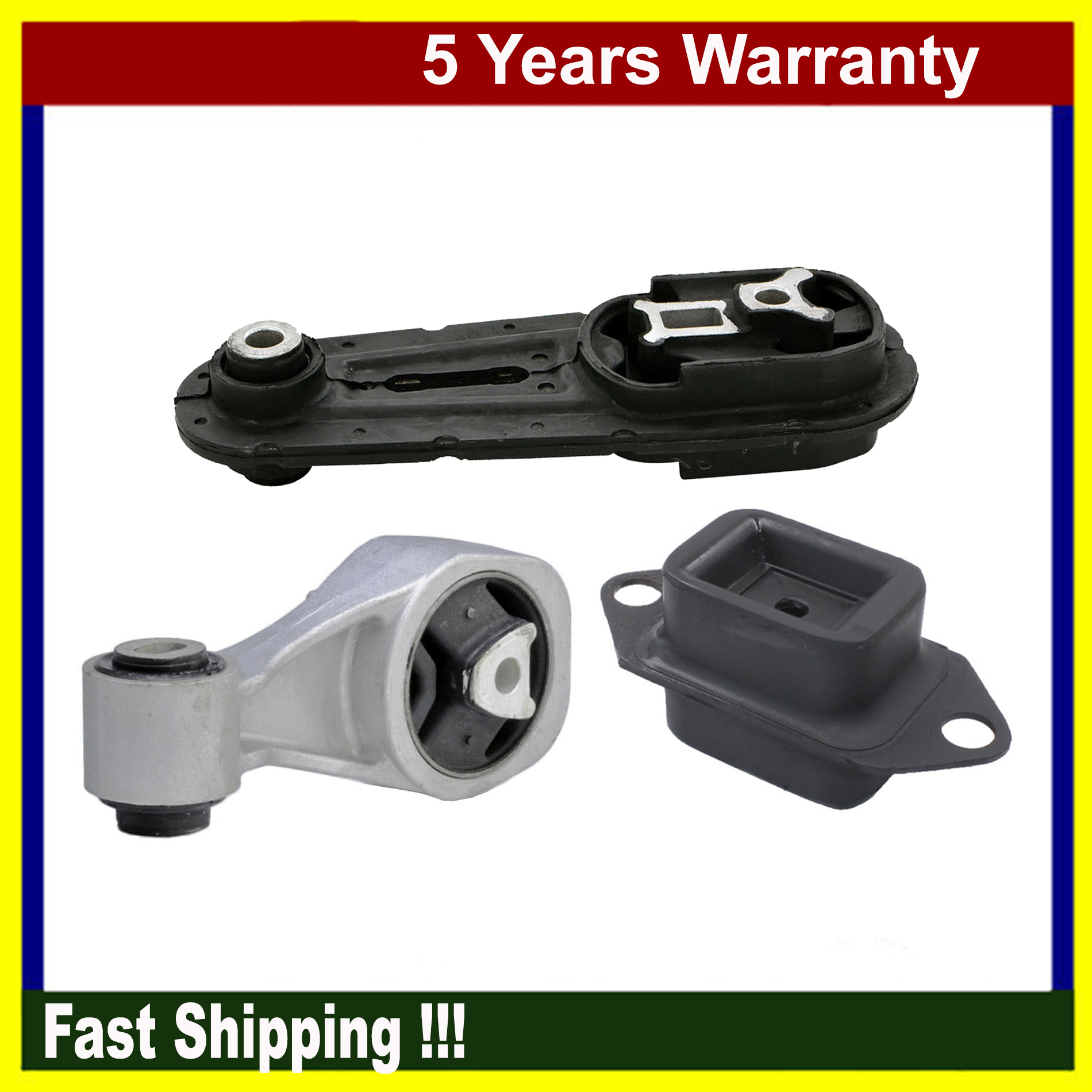 Motor & Trans Mount 3PCS For Nissan Sentra 1315 1.8L Front & Rear