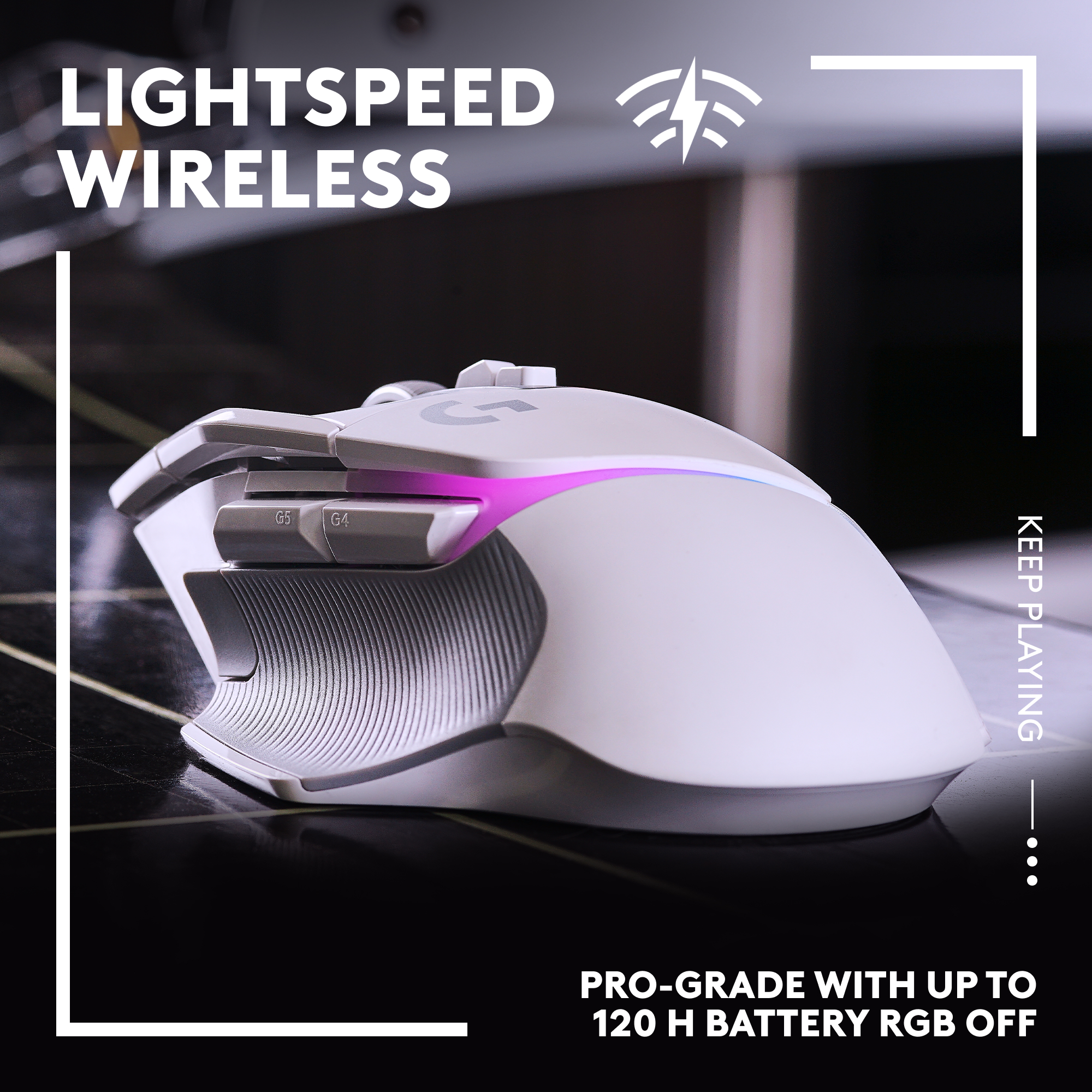 Logitech G502 X Plus Lightspeed Wireless Optical Mouse - White - 第 3/6 張圖片