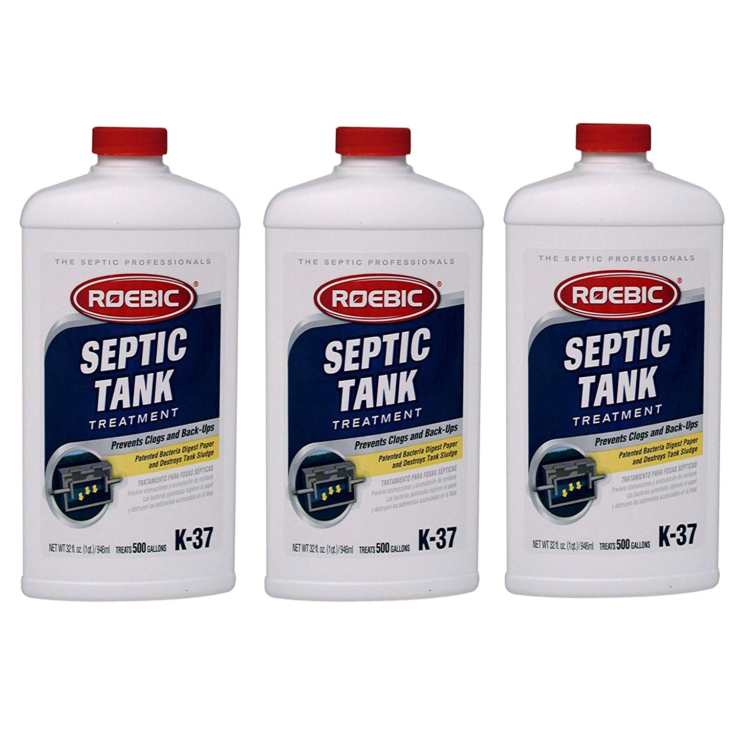 Roebic Septic Tank Treatment 32 oz K37 Q12 (1 Quart) Lot of 3 eBay