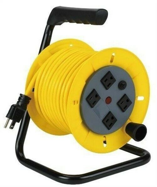 Alert 7140A 40' Wind Up Extension Cord Reel w/ Steel Frame & 16/3