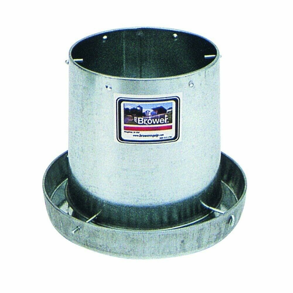 Brower Glv12h Galvanized Hanging Chicken Coop Poultry Feeder 12