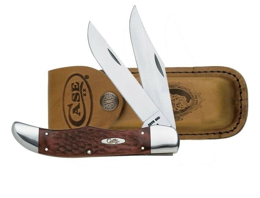 Case XX 189 Brown Large Staminawood Folding Hunter Pocket Knife with
