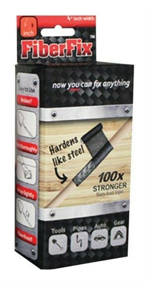 FiberFix 857101004020 4" Repair Tape Wrap - Permanent And Waterproof ...