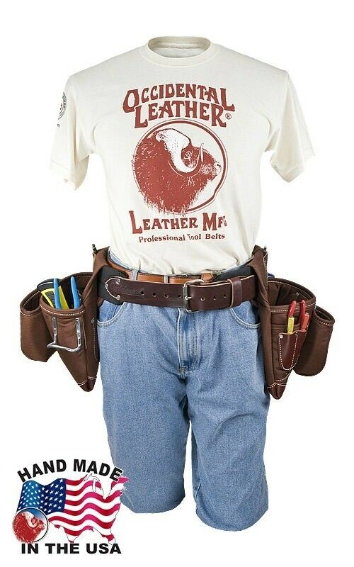 Occidental Leather 8385M Medium Black Belt Rough Framer Tool Belt Set