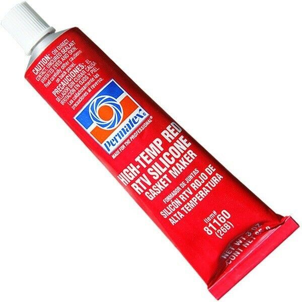 Permatex 81160 HighTemp Red RTV Silicone Gasket Maker 3 oz Tube eBay