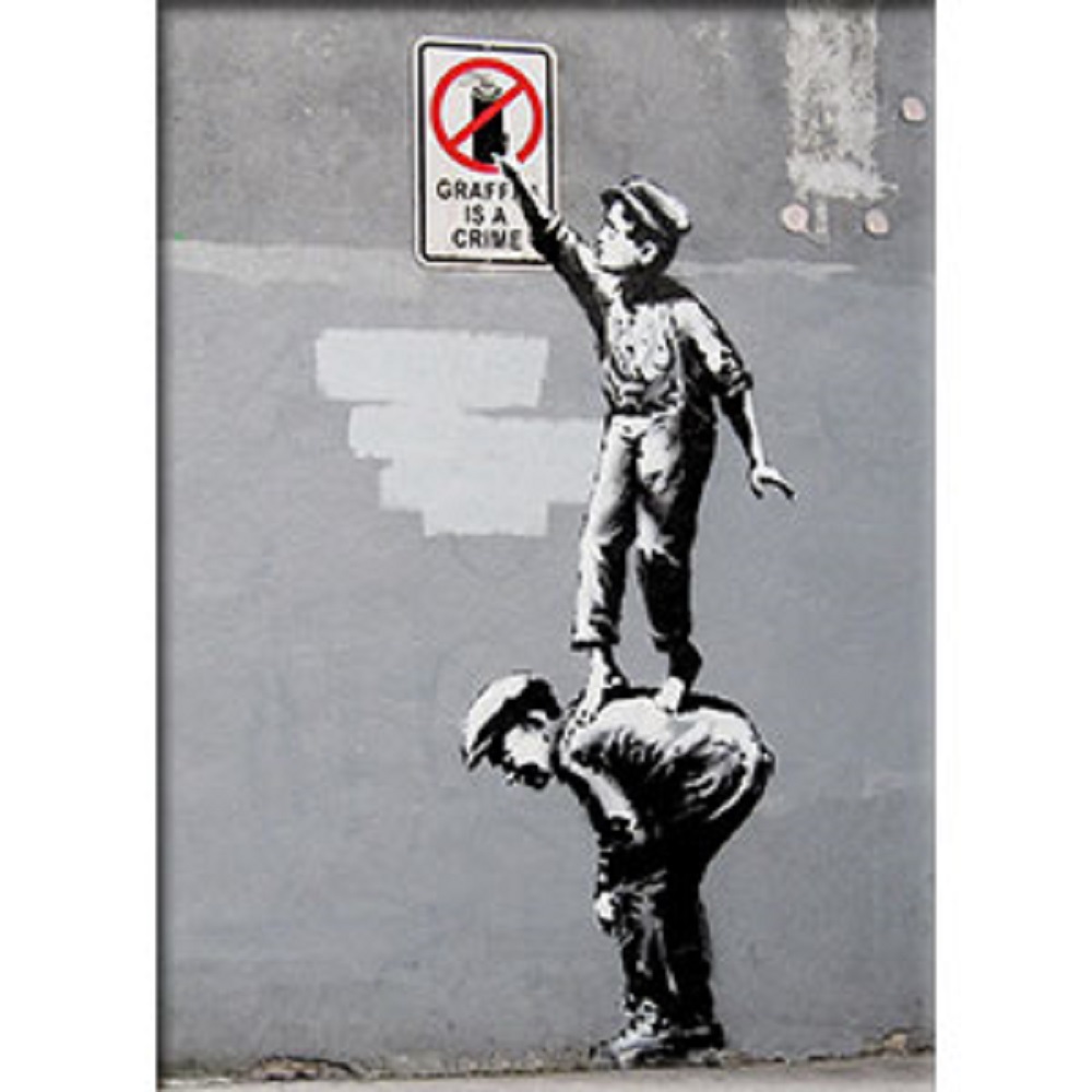 BANKSY'S GRAFFITI FRIDGE, Artist Banksy's Decorative Artwork Fridge Magnet - Picture 5 of 6