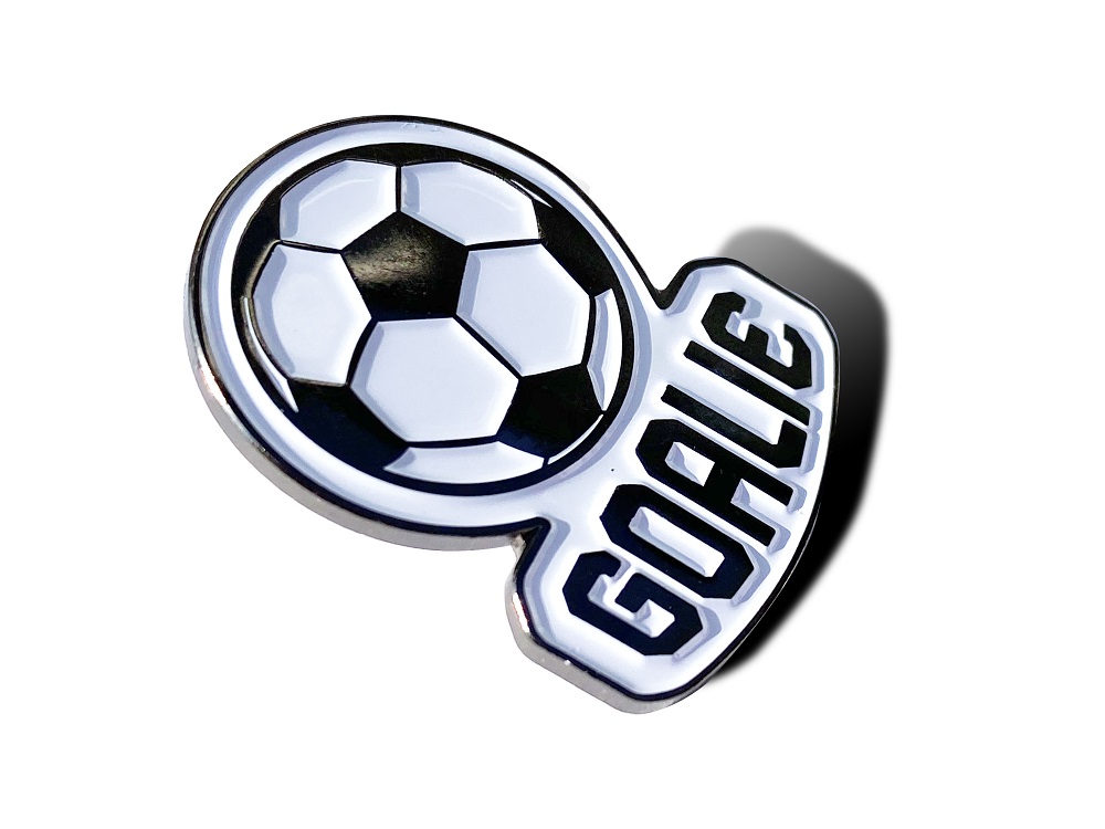SOCCER BALL PIN Futball Fans Recognition Reward Enamel Lapel PIN, 3cm