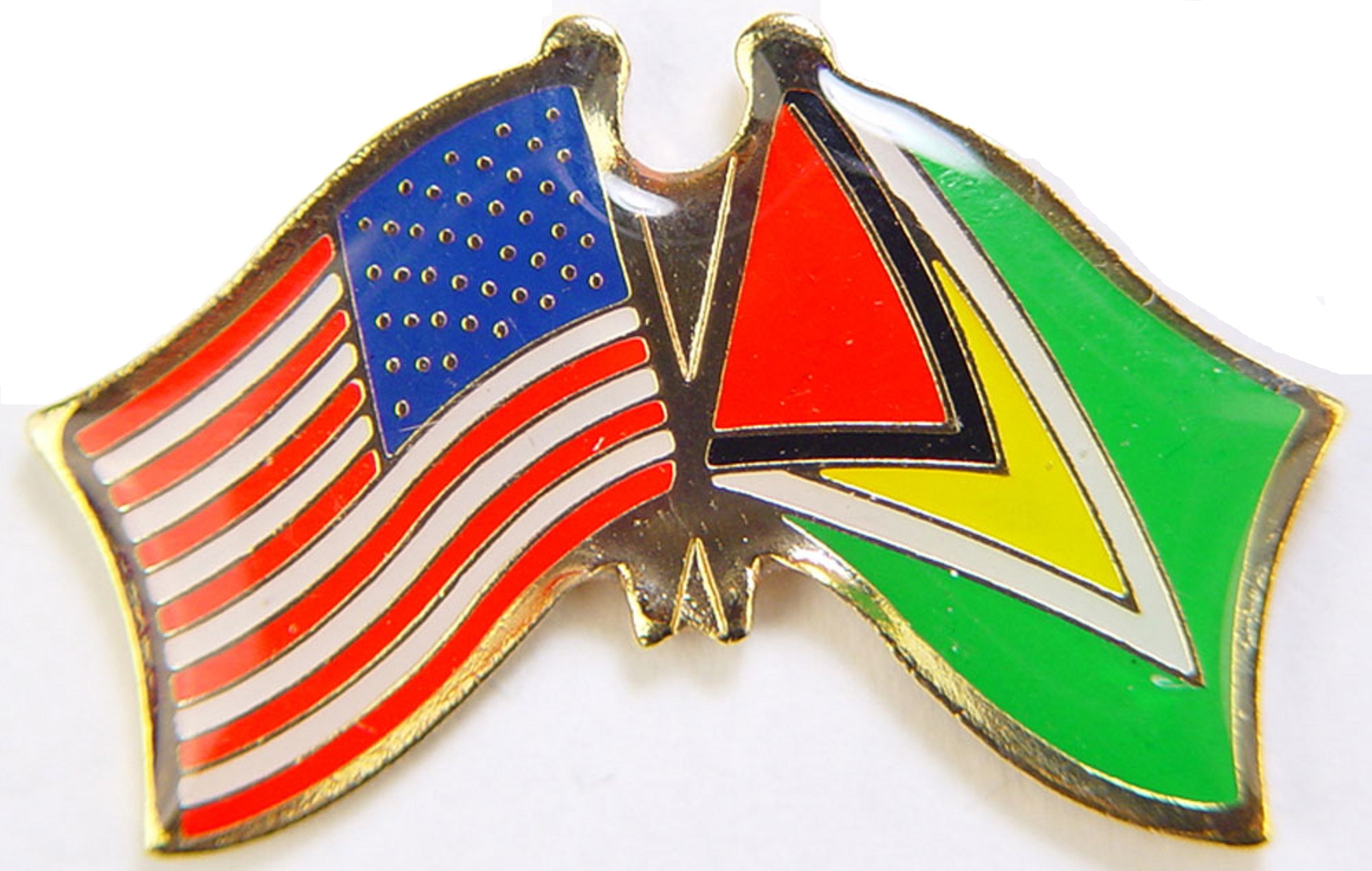 Banderas cruzadas internacionales de Estados Unidos - Obra de arte original, PIN diseñado por expertos - 1,125" - Imagen 9 de 46