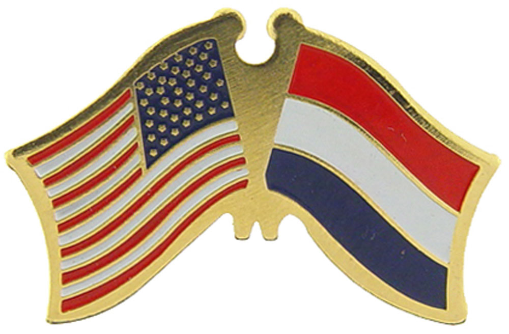 Banderas cruzadas internacionales de Estados Unidos - Obra de arte original, PIN diseñado por expertos - 1,125" - Imagen 11 de 46