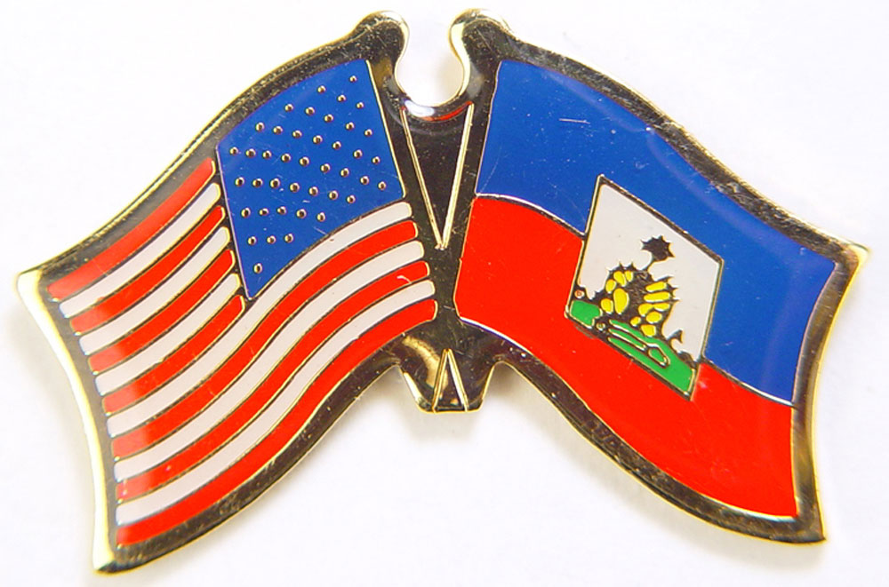 Banderas cruzadas internacionales de Estados Unidos - Obra de arte original, PIN diseñado por expertos - 1,125" - Imagen 10 de 46