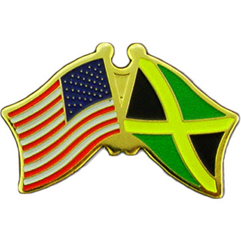 Banderas cruzadas internacionales de Estados Unidos - Obra de arte original, PIN diseñado por expertos - 1,125" - Imagen 17 de 46