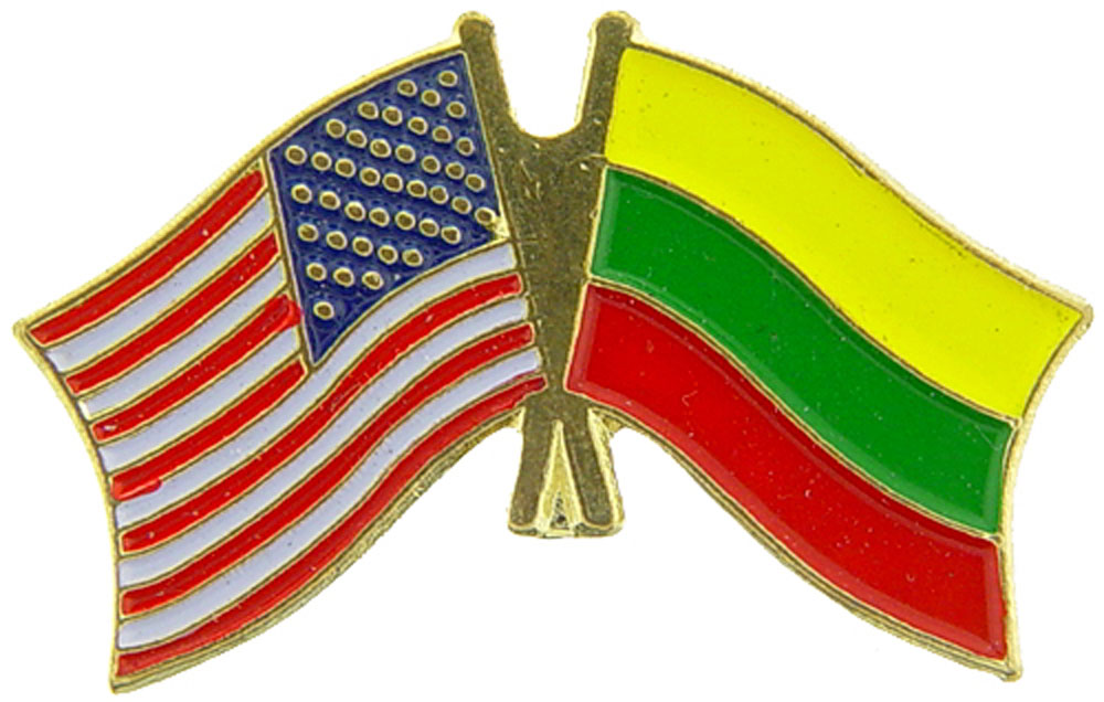 Banderas cruzadas internacionales de Estados Unidos - Obra de arte original, PIN diseñado por expertos - 1,125" - Imagen 20 de 46