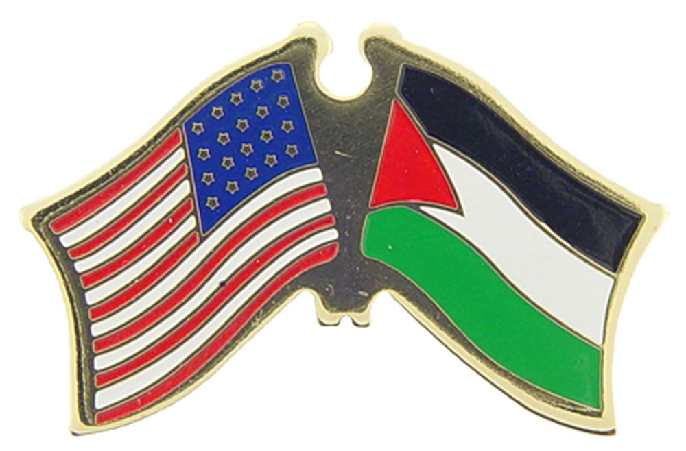 Banderas cruzadas internacionales de Estados Unidos - Obra de arte original, PIN diseñado por expertos - 1,125" - Imagen 26 de 46