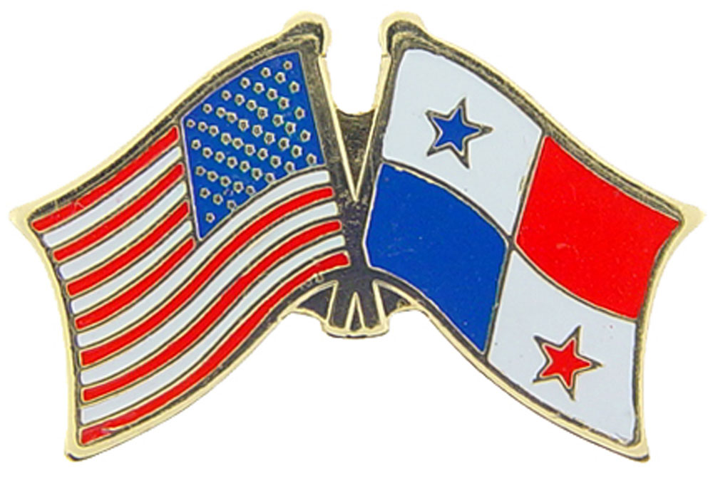 Banderas cruzadas internacionales de Estados Unidos - Obra de arte original, PIN diseñado por expertos - 1,125" - Imagen 27 de 46