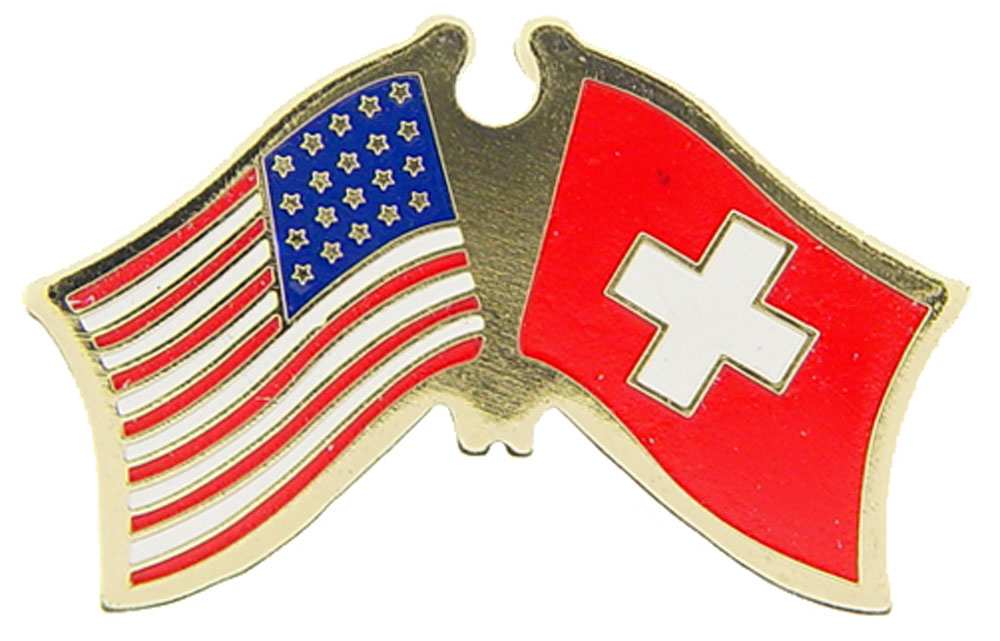 Banderas cruzadas internacionales de Estados Unidos - Obra de arte original, PIN diseñado por expertos - 1,125" - Imagen 38 de 46