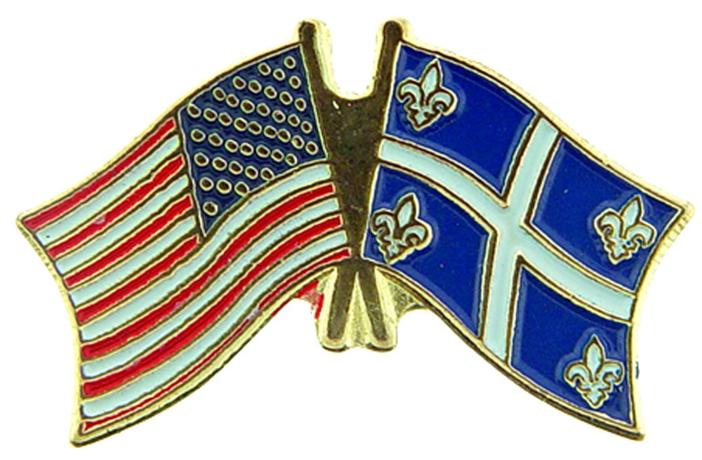 Banderas cruzadas internacionales de Estados Unidos - Obra de arte original, PIN diseñado por expertos - 1,125" - Imagen 32 de 46