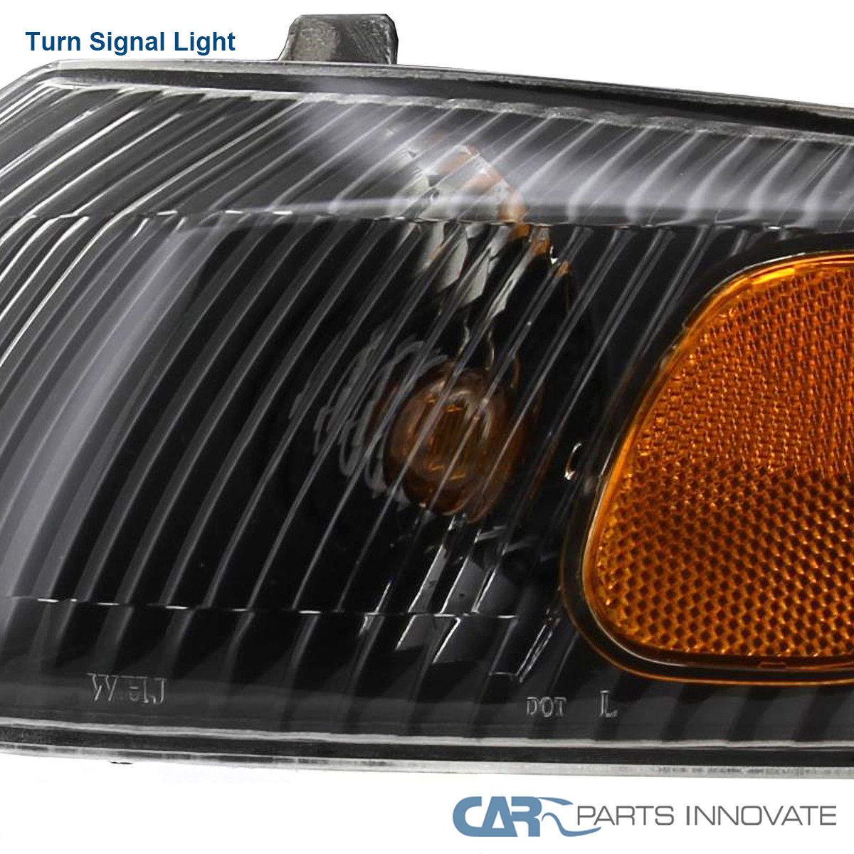 Black Headlight Pair + Clear Corner Lamps For 1998-2000 Toyota Corolla – Epartsgogo