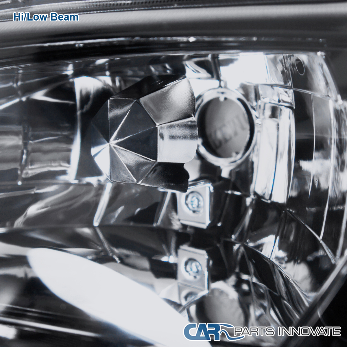 Black Headlight & Corner Light Set For 1994-1998 Ford Mustang - 1-Piece Style Pair