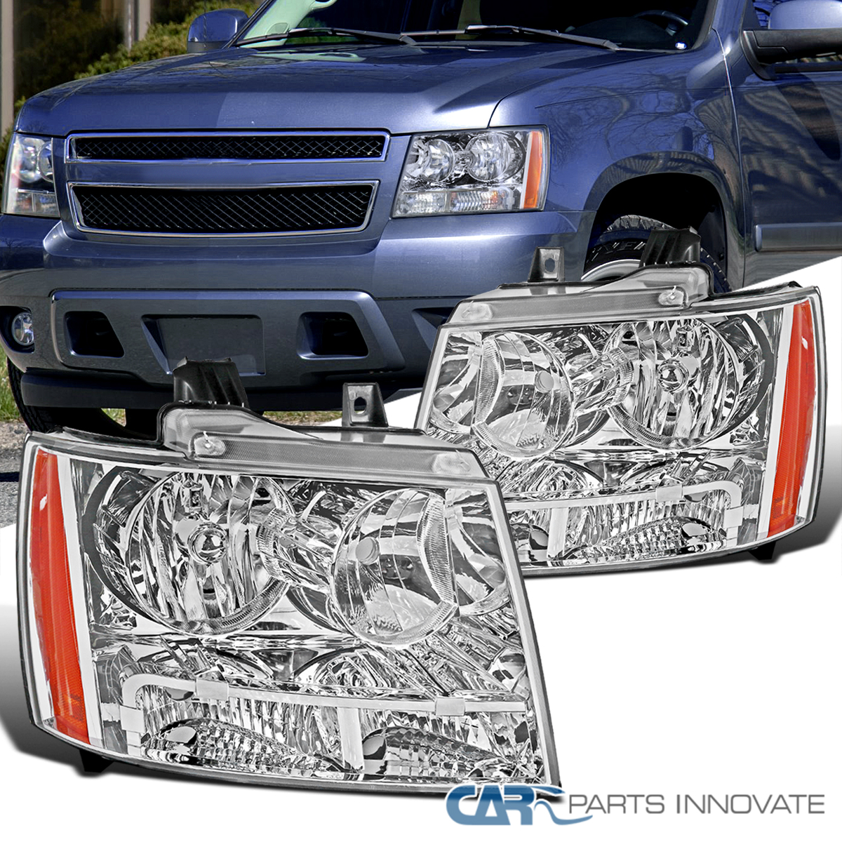 Fits 2007-2013 Chevy Avalanche 07-14 Suburban Tahoe Headlights
