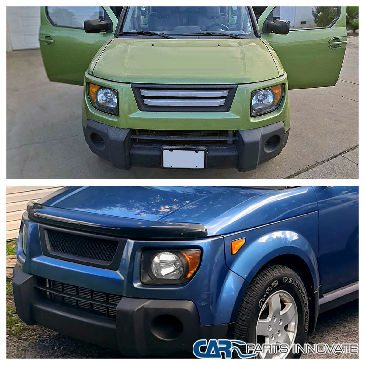 Fits 2003-2008 Honda Element Black Headlights Left+Right Pair